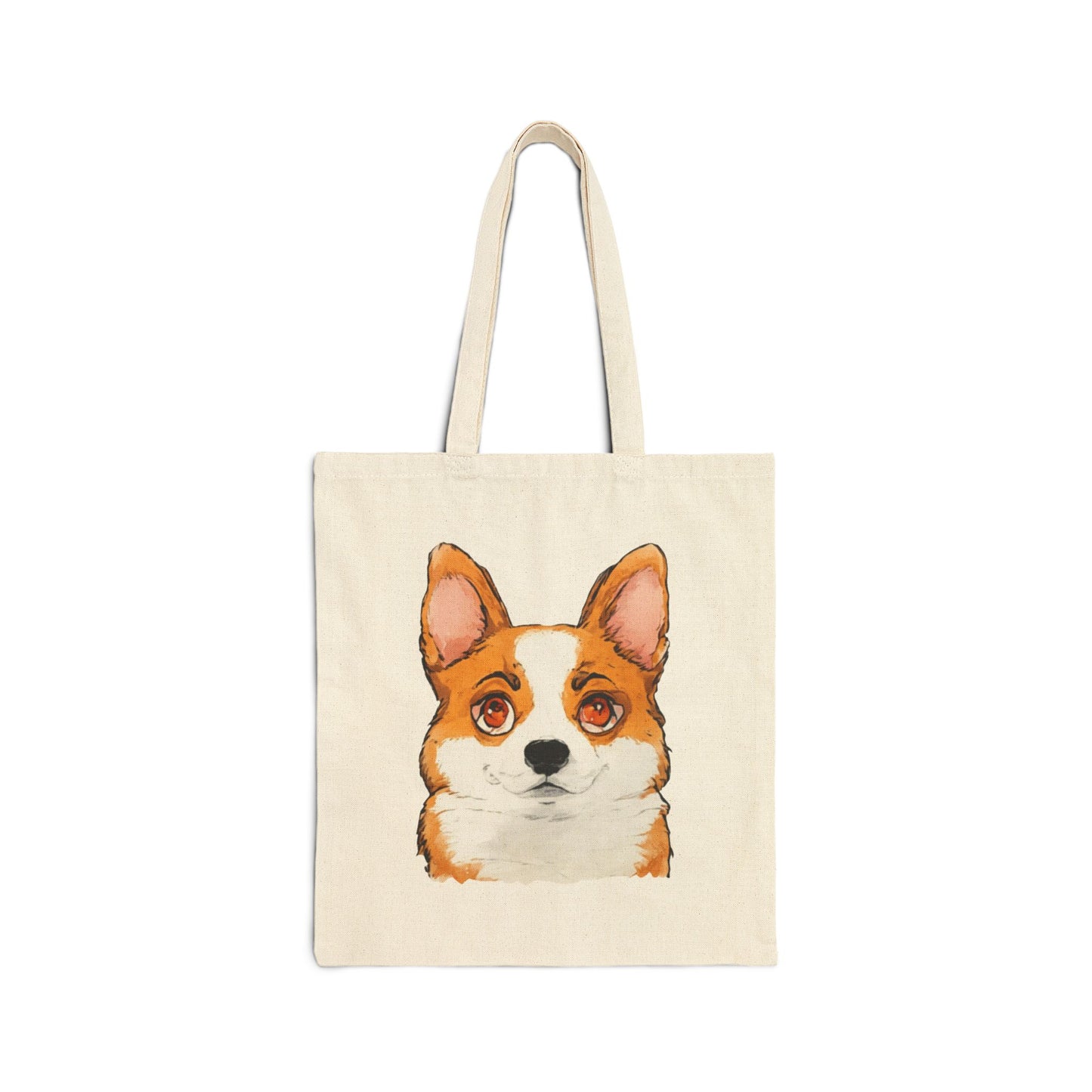 Cute Corgi Canvas Tote Bag | Durable Dog Lover Gift & Reusable Shopping Tote