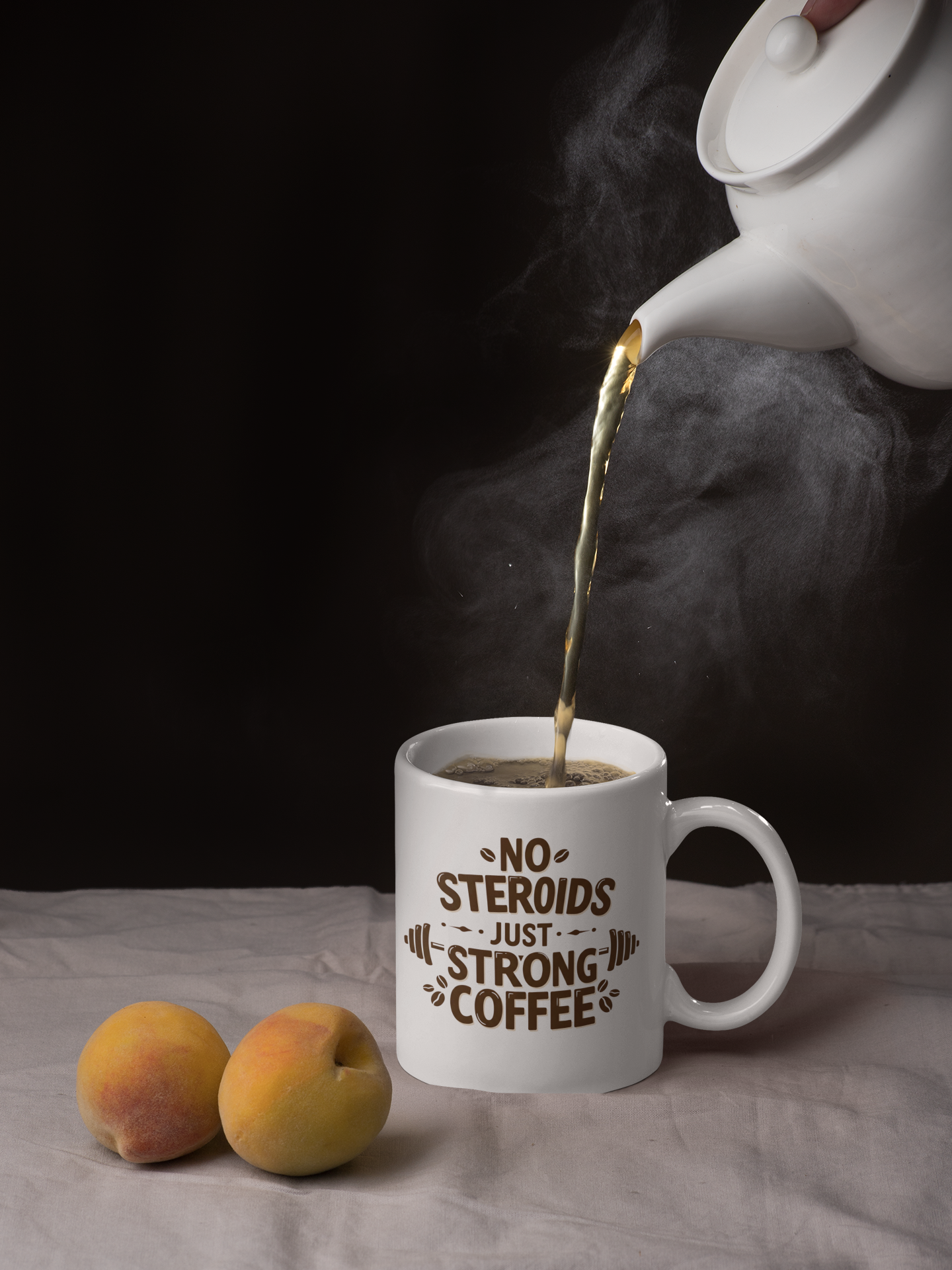 "No Steroids, Just Strong Coffee" Mug | Funny Gym Lover Gift, Bodybuilding Humor Mug, Fitness Motivation Cup