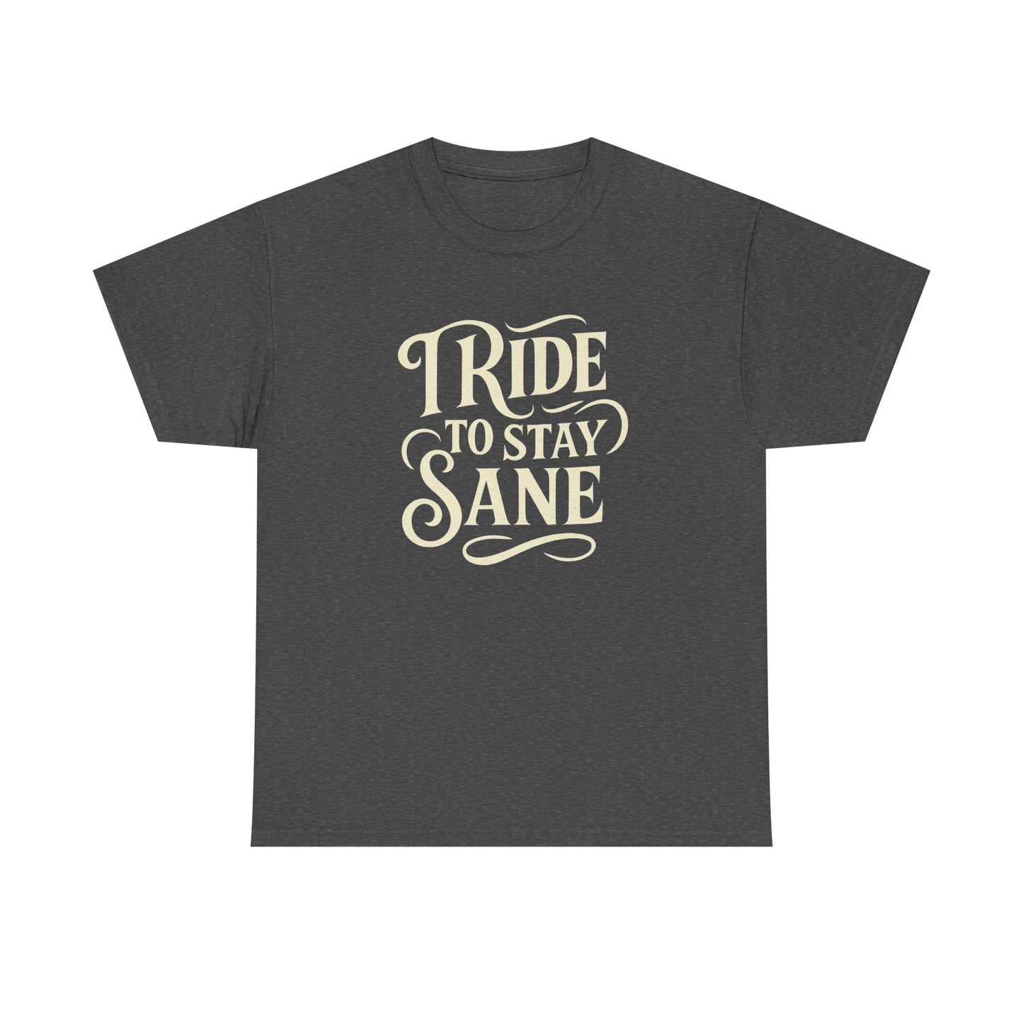 Ride to Stay Sane" Retro Biker Tee, Gift for Motorcyclists