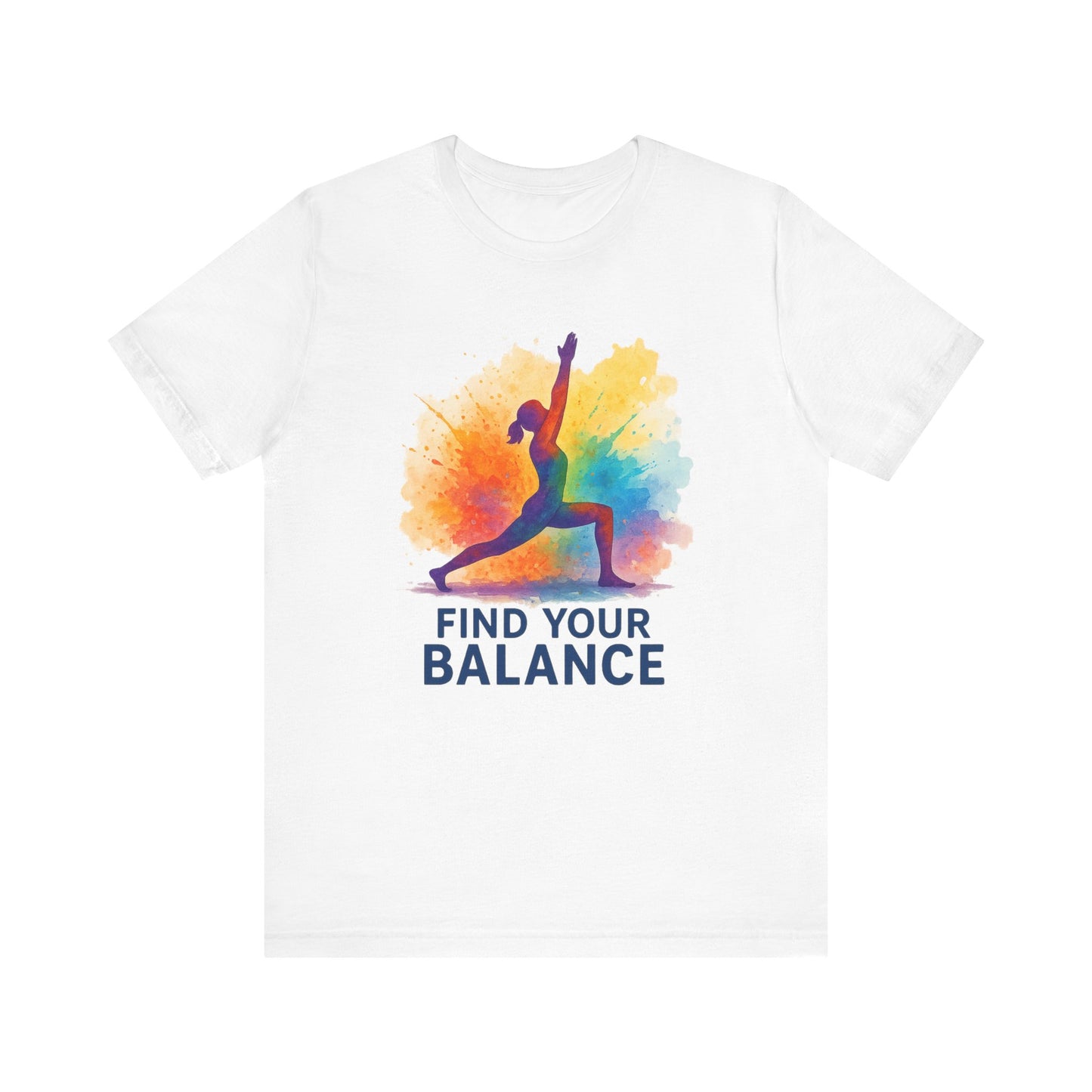 Colorful Yoga T-Shirt | Unisex Fitness Shirt, Mindfulness & Wellness Gift
