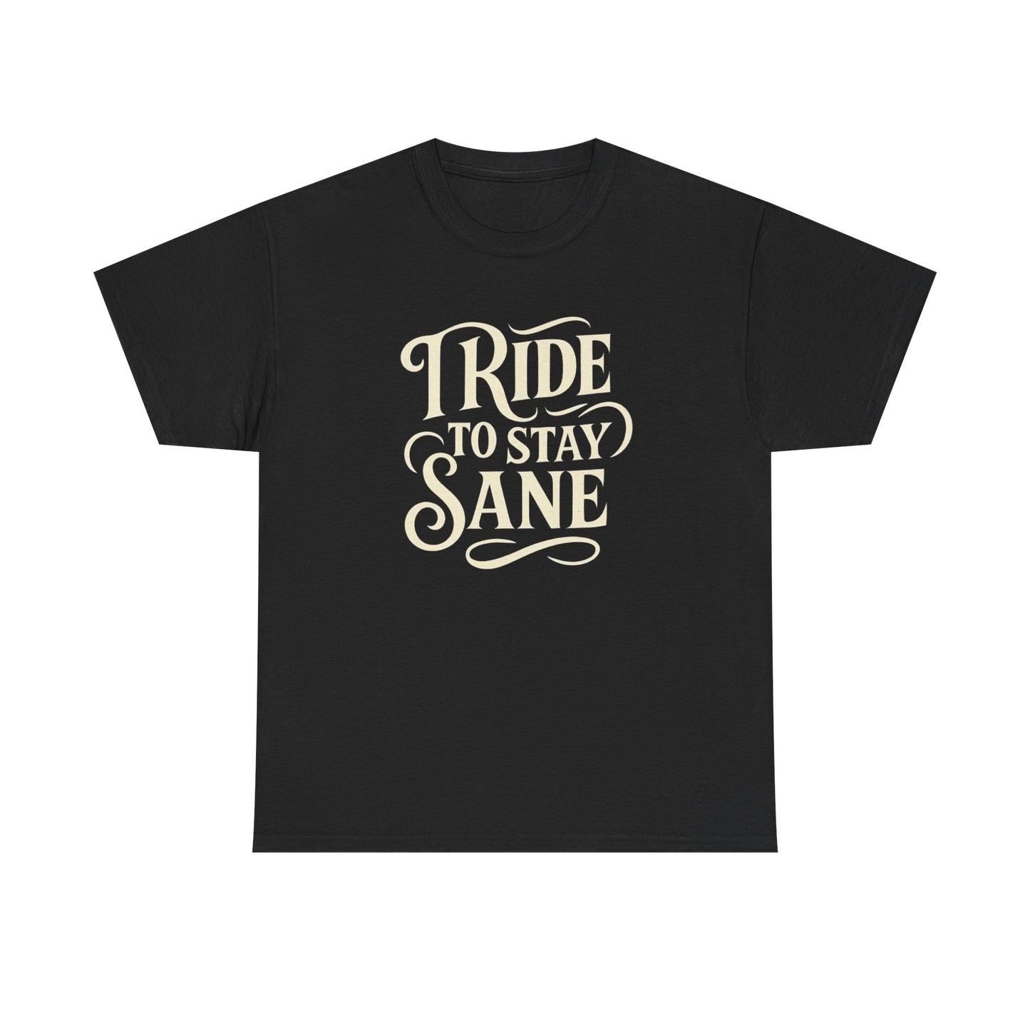 Ride to Stay Sane" Retro Biker Tee, Gift for Motorcyclists