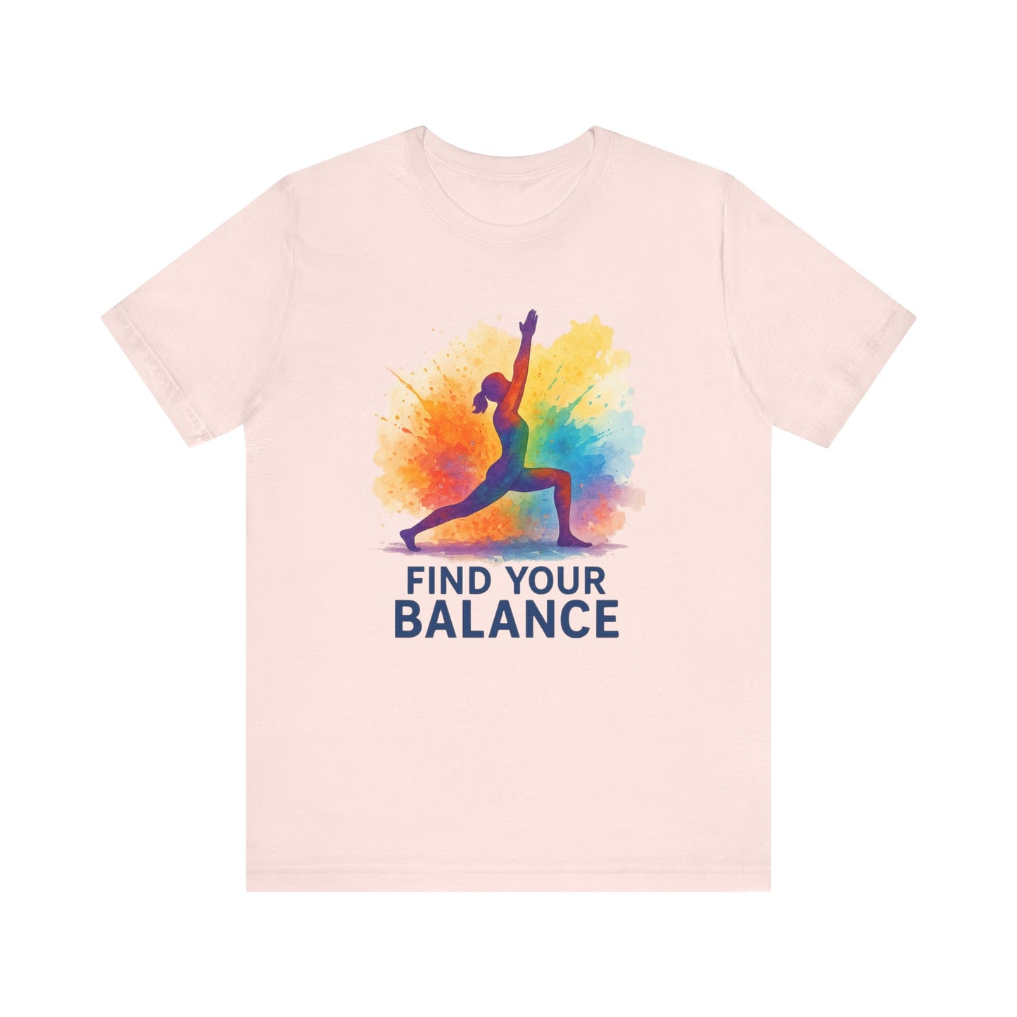 Colorful Yoga T-Shirt | Unisex Fitness Shirt, Mindfulness & Wellness Gift