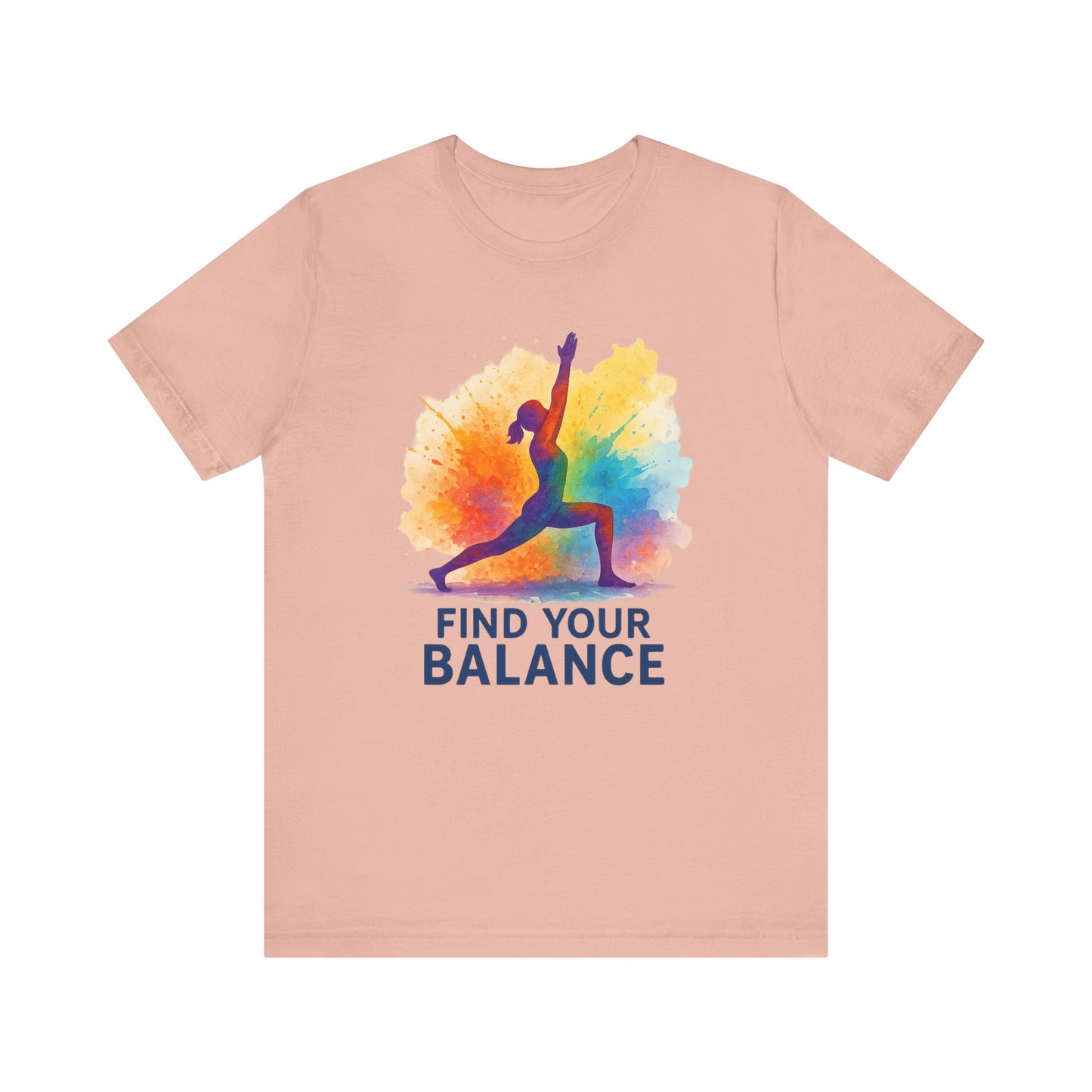 Colorful Yoga T-Shirt | Unisex Fitness Shirt, Mindfulness & Wellness Gift