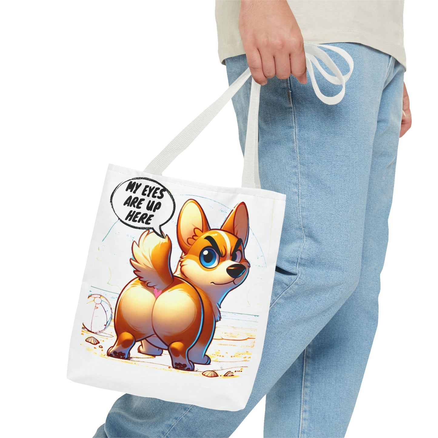 Cute Corgi Tote Bag | Dog Lover Gift, Fun Reusable Shopping Bag, Pet Owner Beach Tote