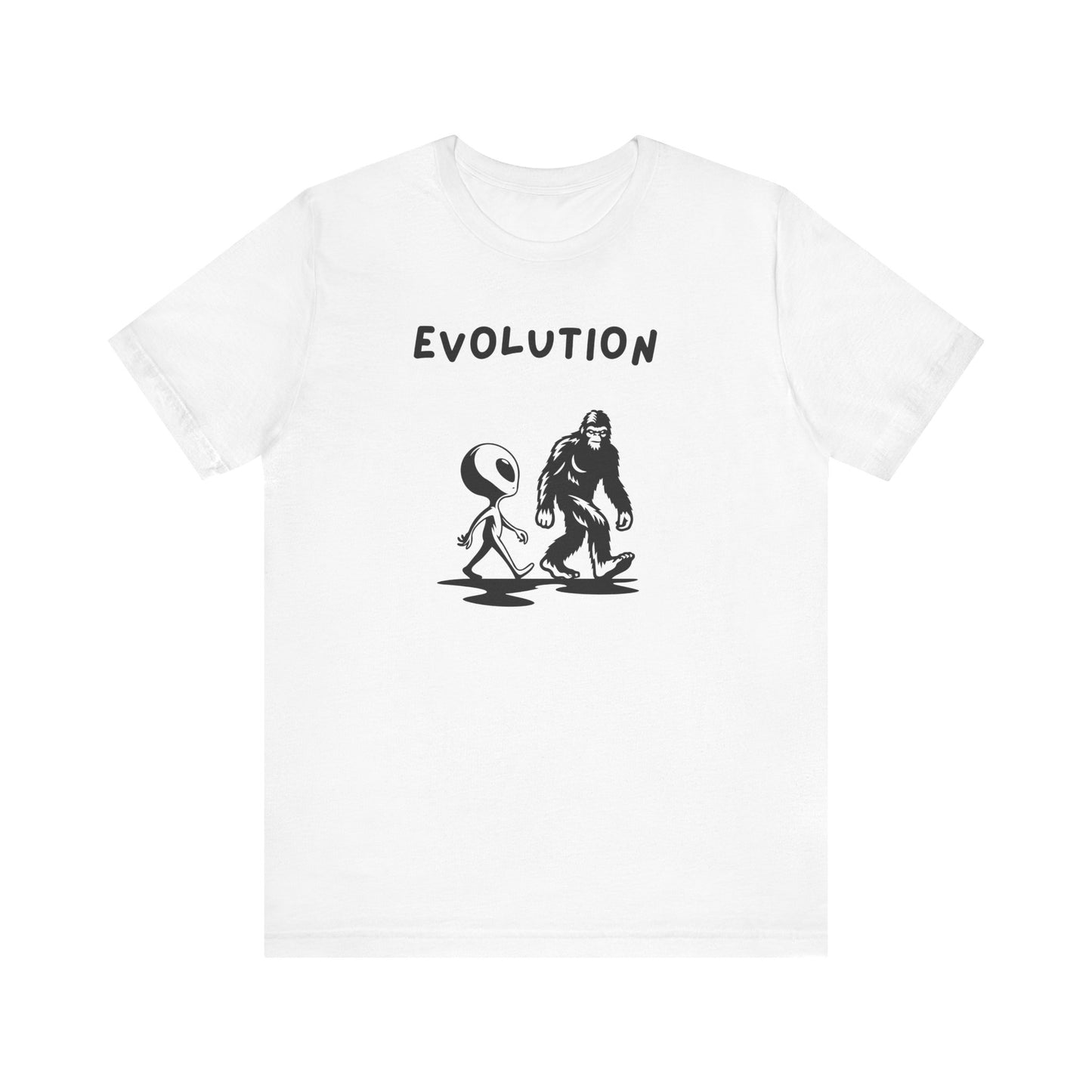 Bigfoot & Alien Evolution T-Shirt | Funny Sci-Fi & Cryptid Graphic Tee