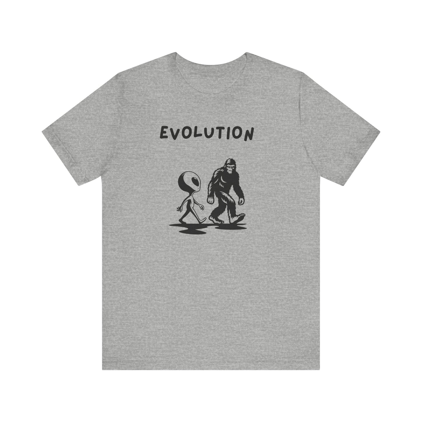 Bigfoot & Alien Evolution T-Shirt | Funny Sci-Fi & Cryptid Graphic Tee