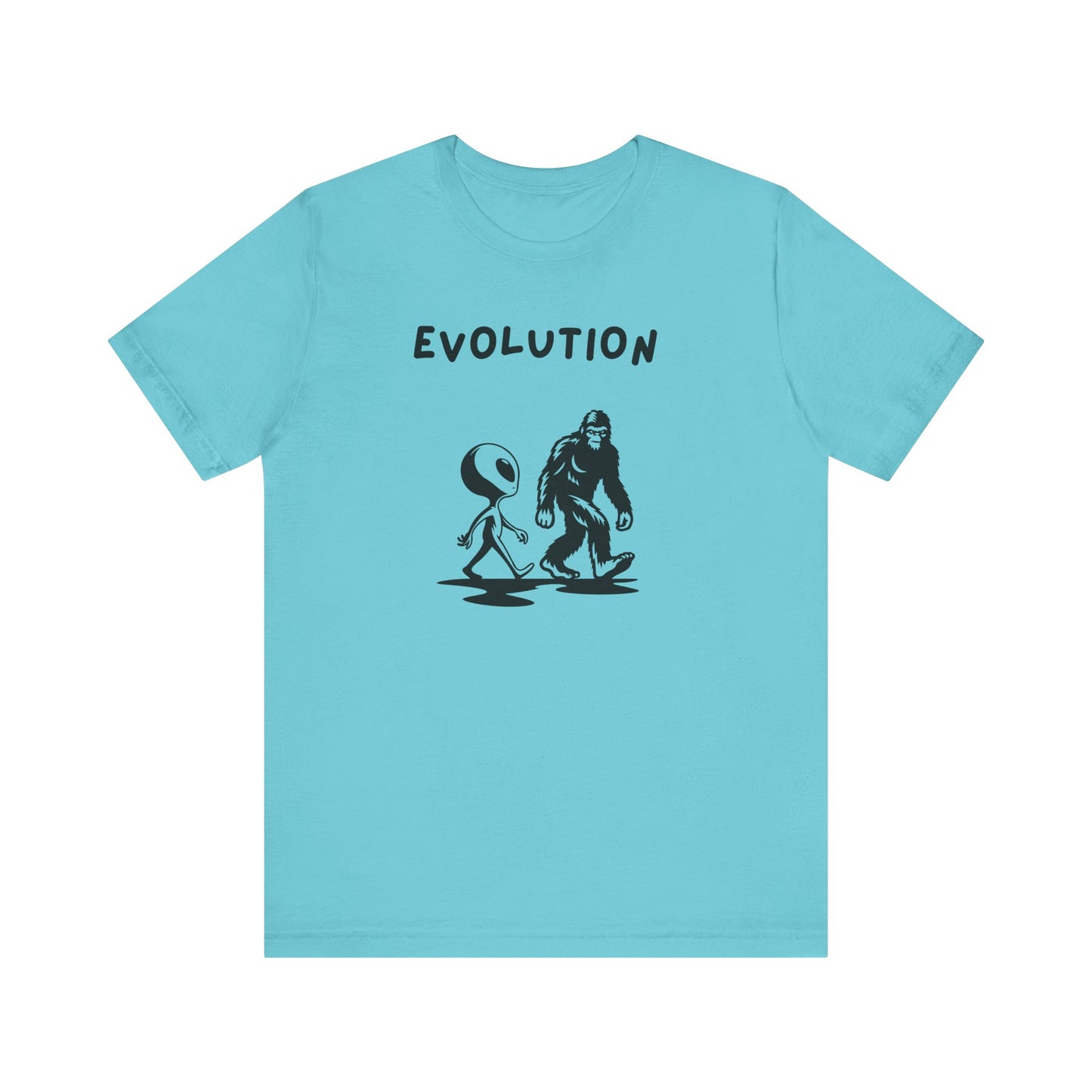 Bigfoot & Alien Evolution T-Shirt | Funny Sci-Fi & Cryptid Graphic Tee