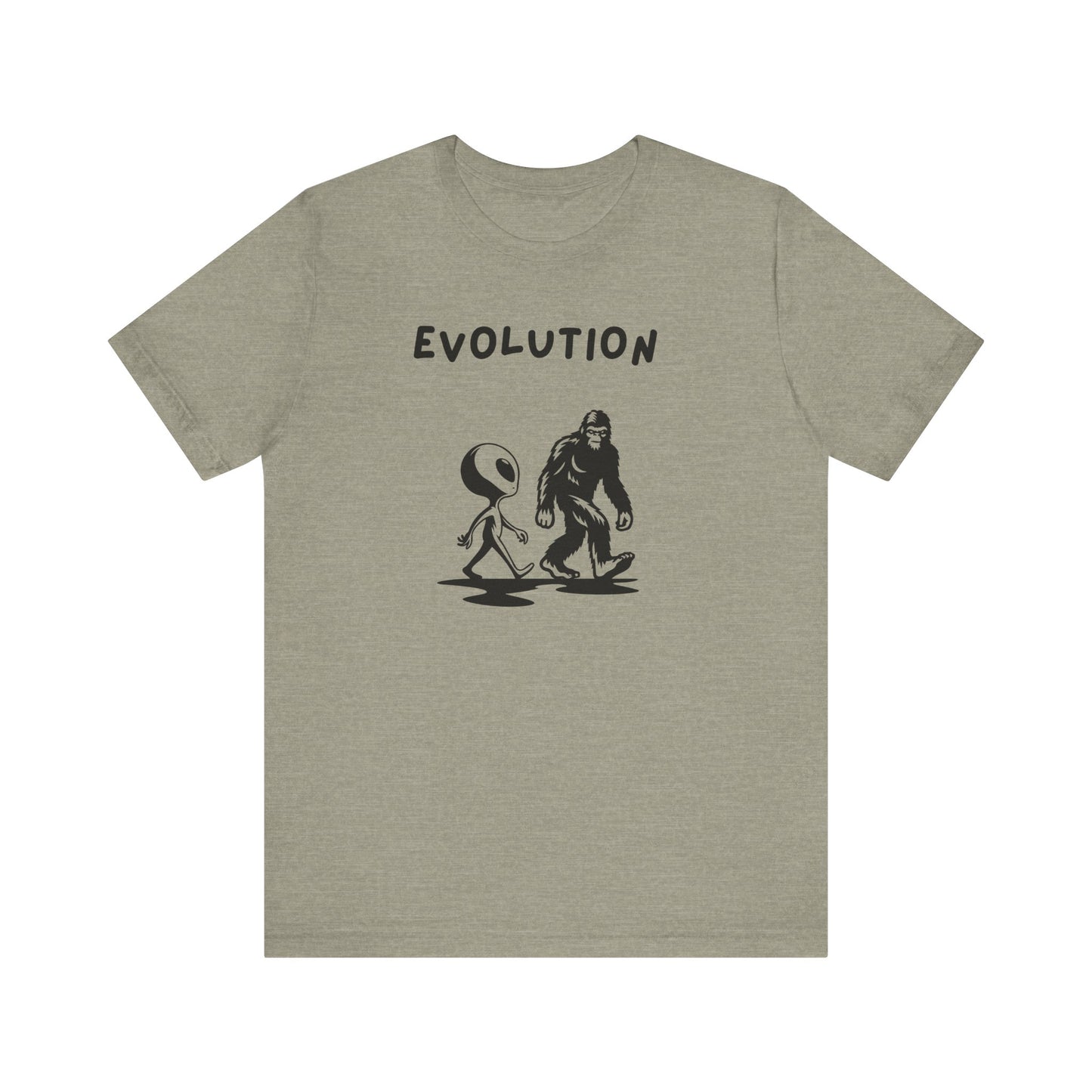 Bigfoot & Alien Evolution T-Shirt | Funny Sci-Fi & Cryptid Graphic Tee
