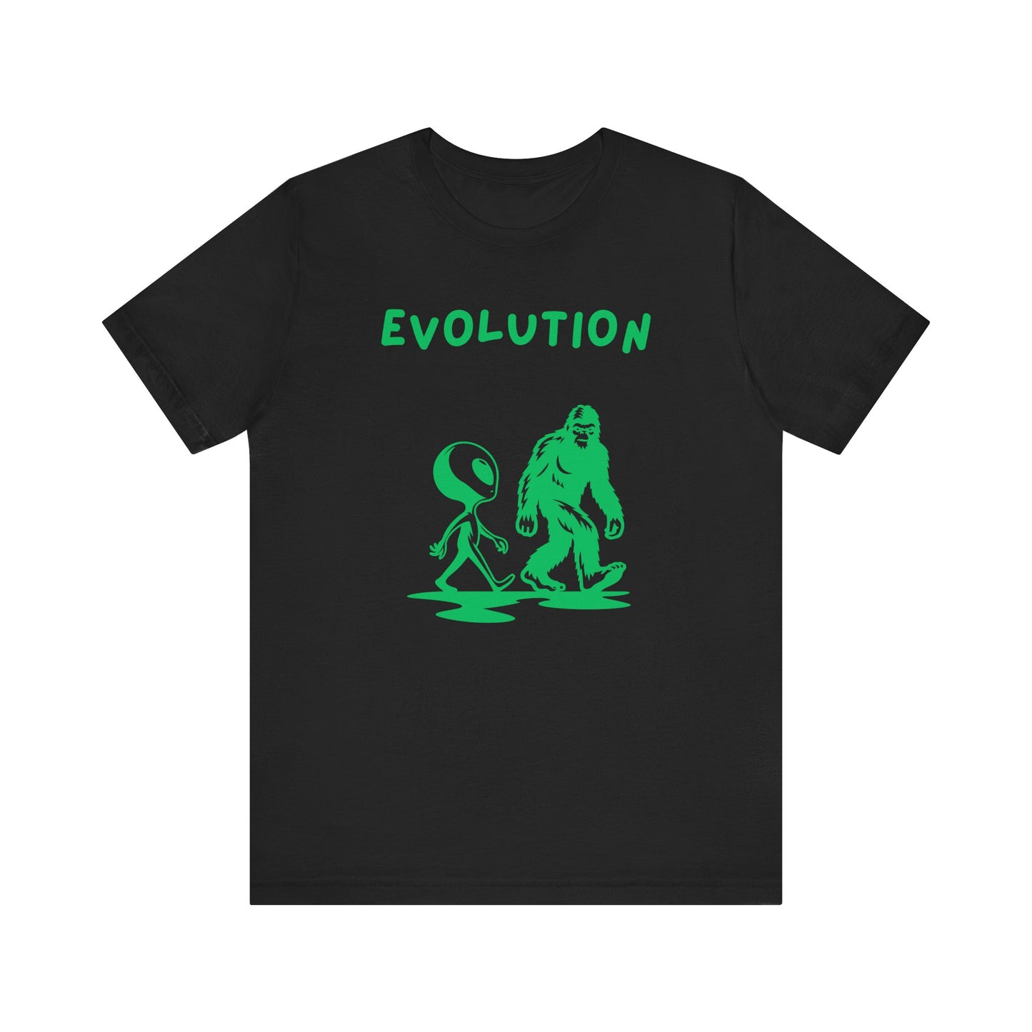 Bigfoot & Alien Evolution T-Shirt | Funny Sci-Fi & Cryptid Graphic Tee