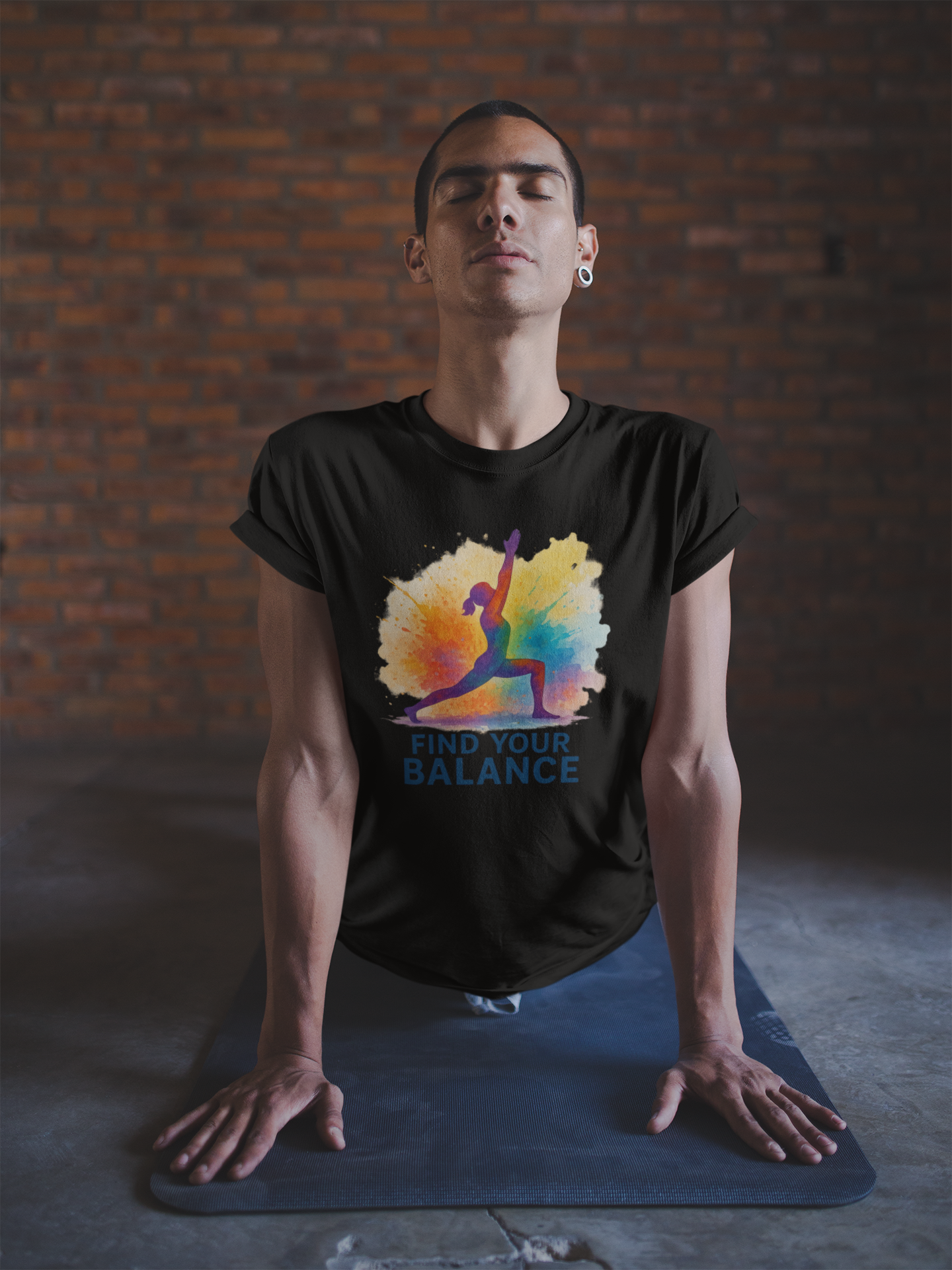 Colorful Yoga T-Shirt | Unisex Fitness Shirt, Mindfulness & Wellness Gift