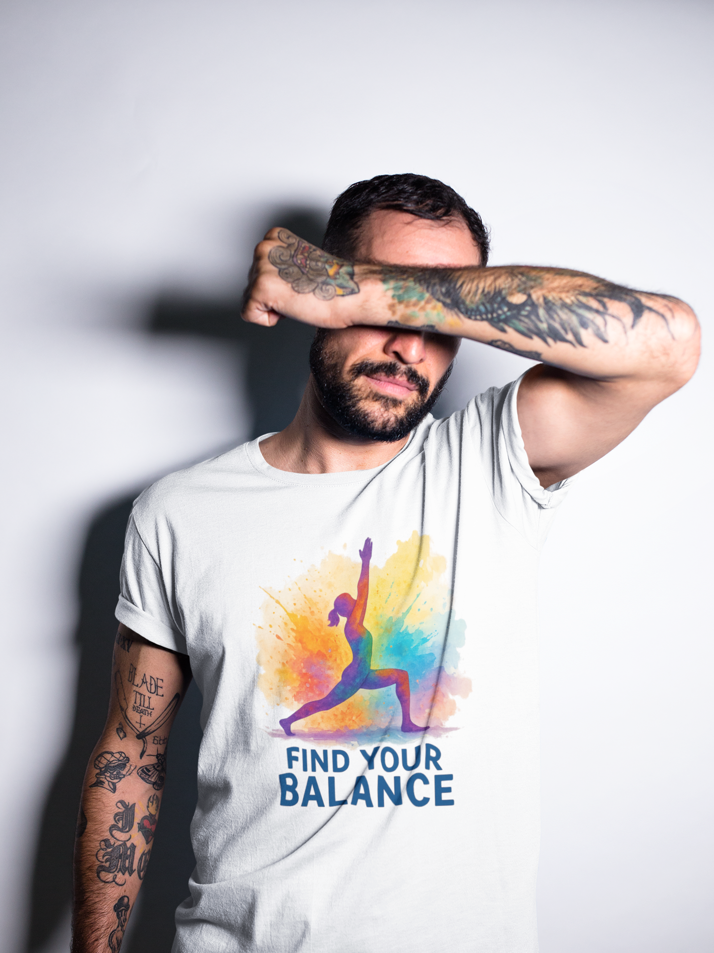 Colorful Yoga T-Shirt | Unisex Fitness Shirt, Mindfulness & Wellness Gift