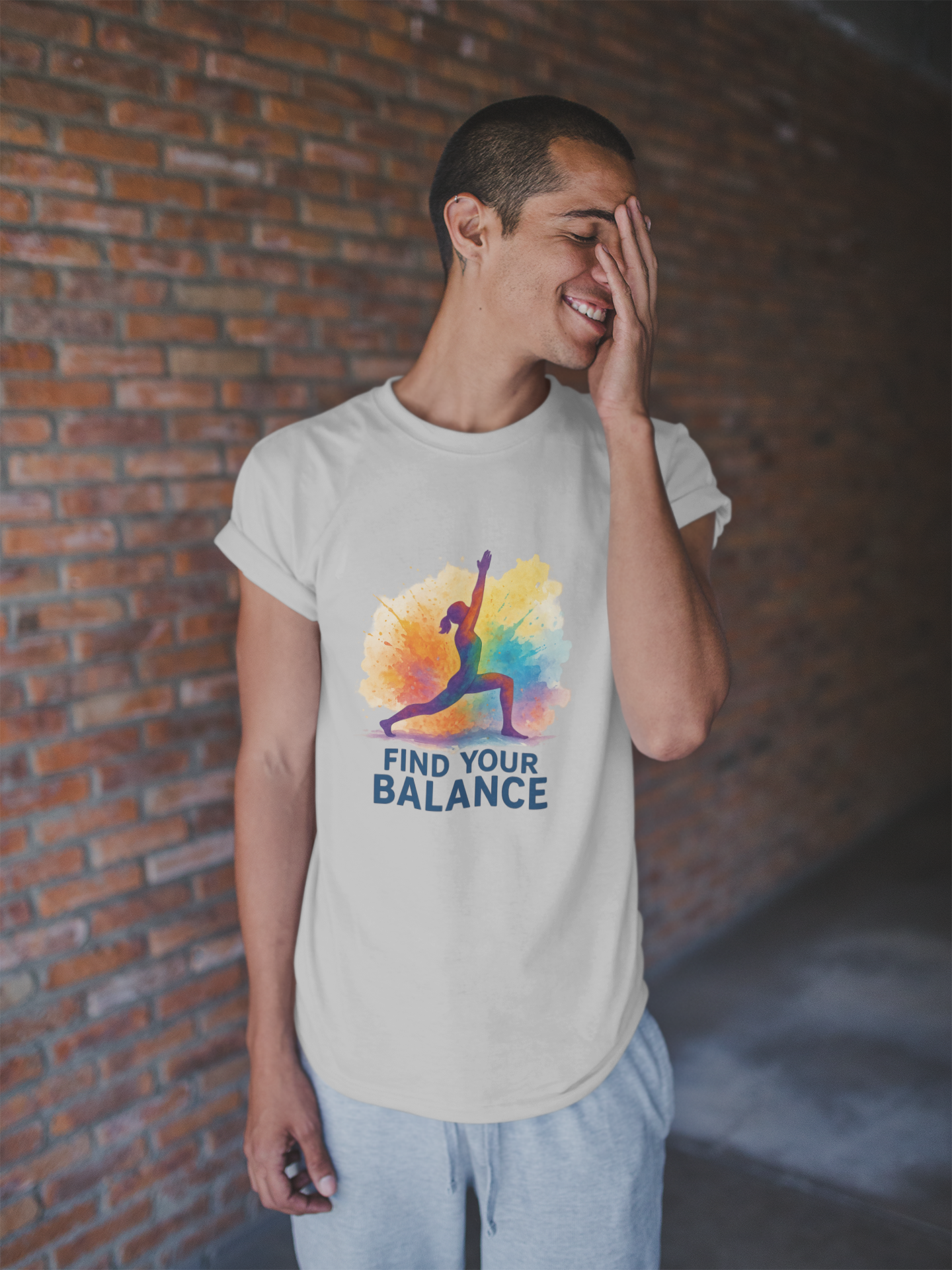 Colorful Yoga T-Shirt | Unisex Fitness Shirt, Mindfulness & Wellness Gift