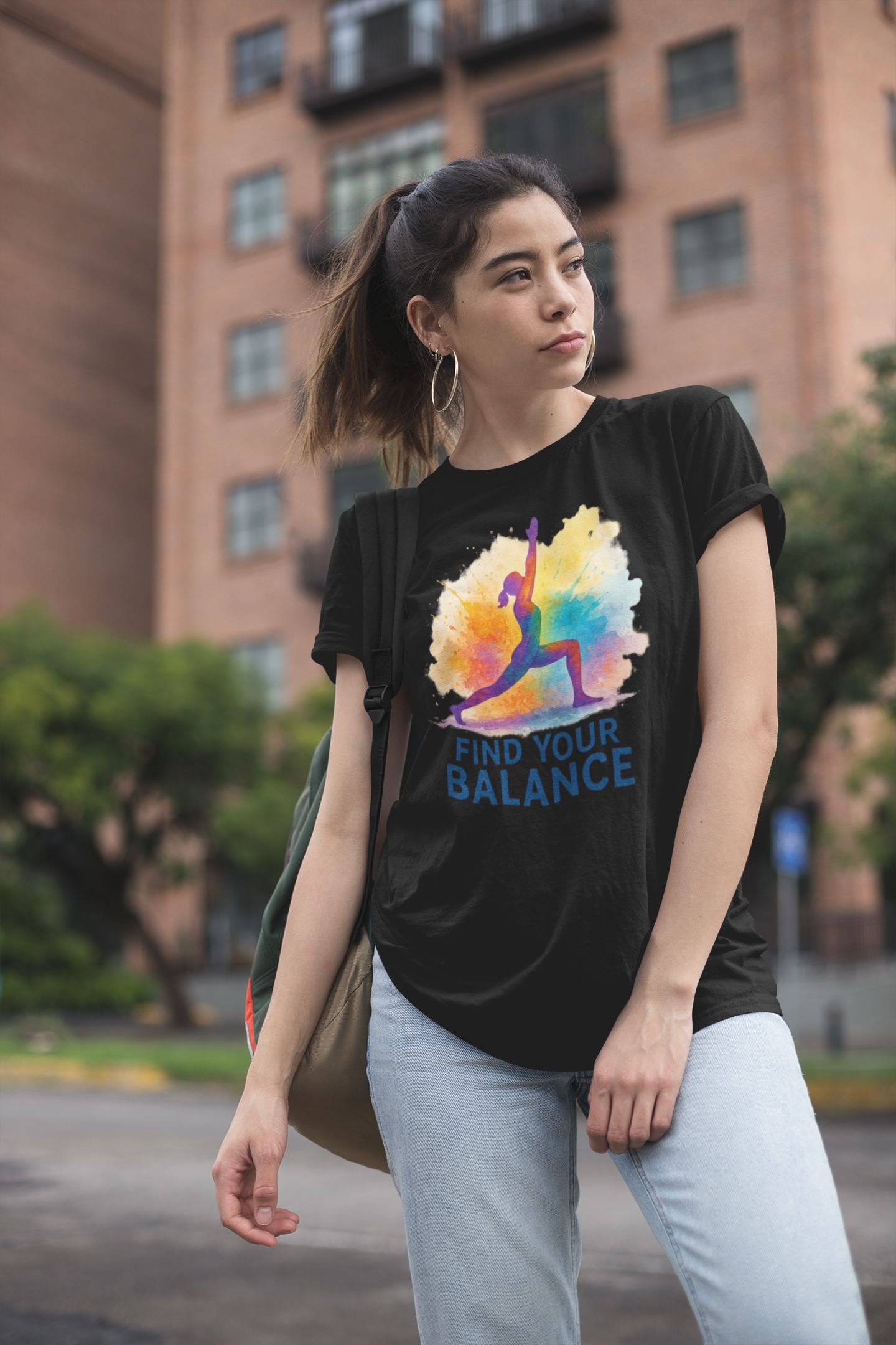 Colorful Yoga T-Shirt | Unisex Fitness Shirt, Mindfulness & Wellness Gift
