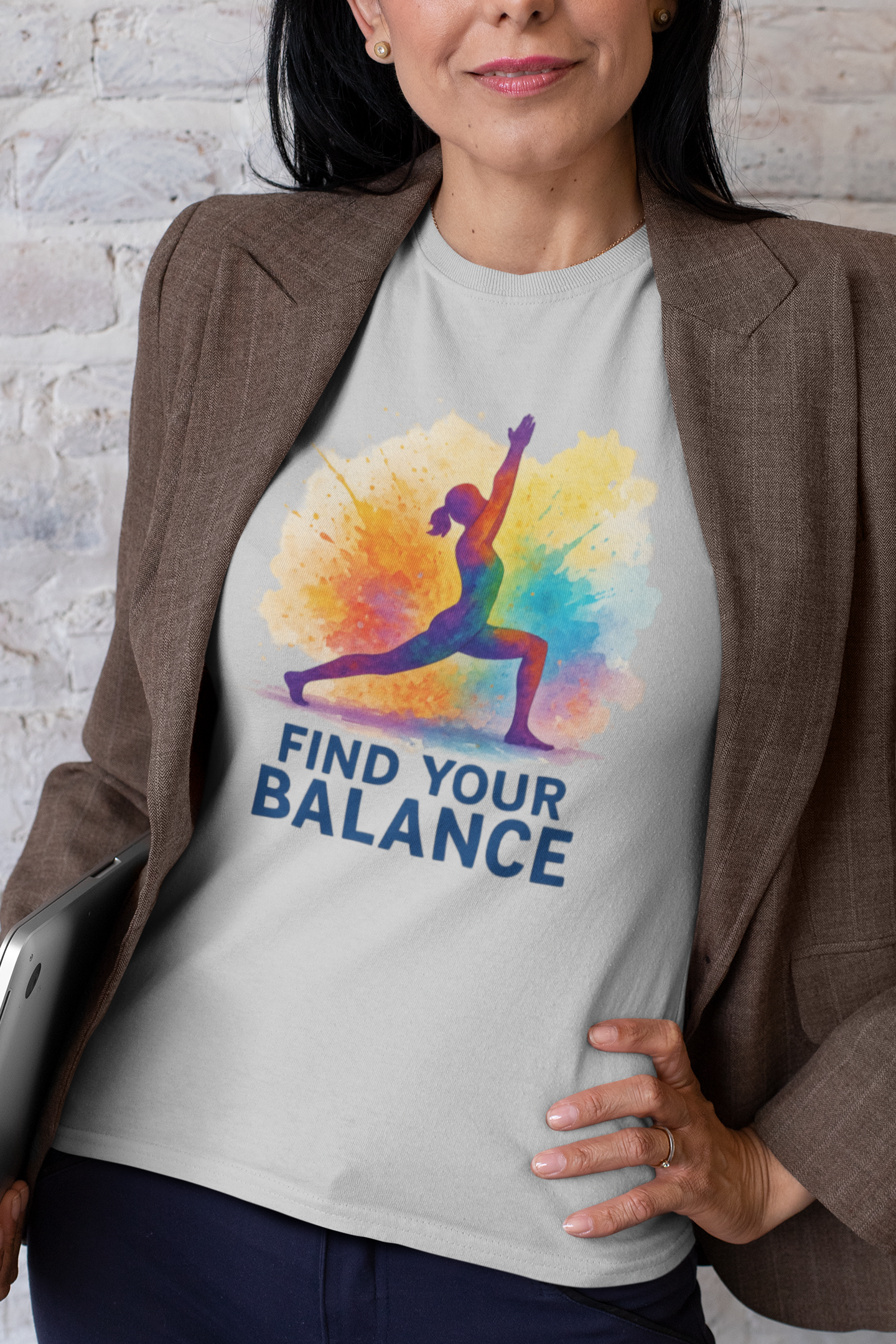 Colorful Yoga T-Shirt | Unisex Fitness Shirt, Mindfulness & Wellness Gift