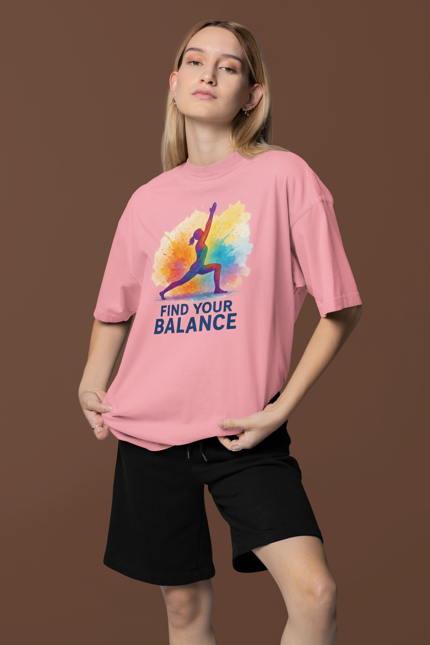 Colorful Yoga T-Shirt | Unisex Fitness Shirt, Mindfulness & Wellness Gift