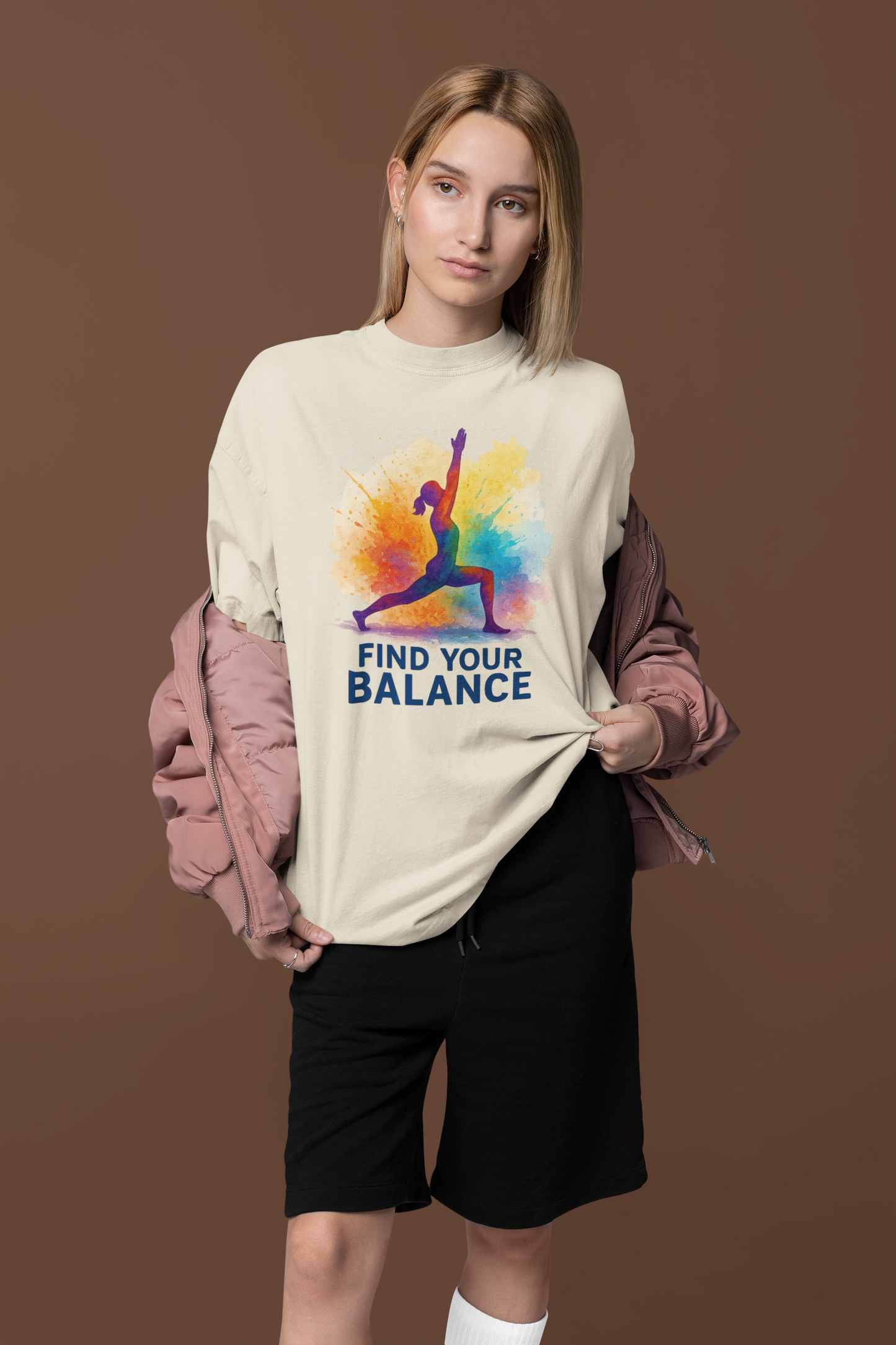 Colorful Yoga T-Shirt | Unisex Fitness Shirt, Mindfulness & Wellness Gift