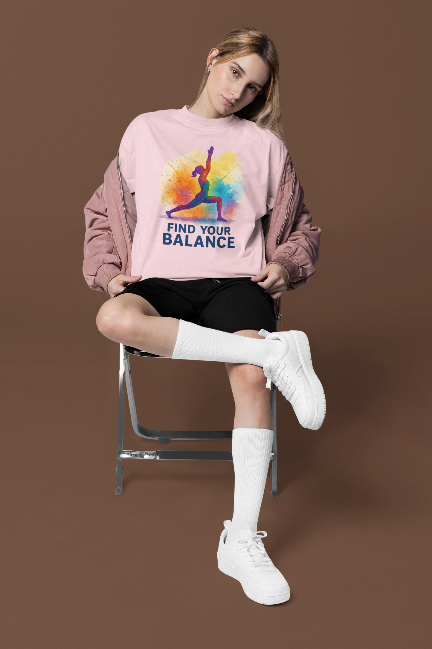 Colorful Yoga T-Shirt | Unisex Fitness Shirt, Mindfulness & Wellness Gift