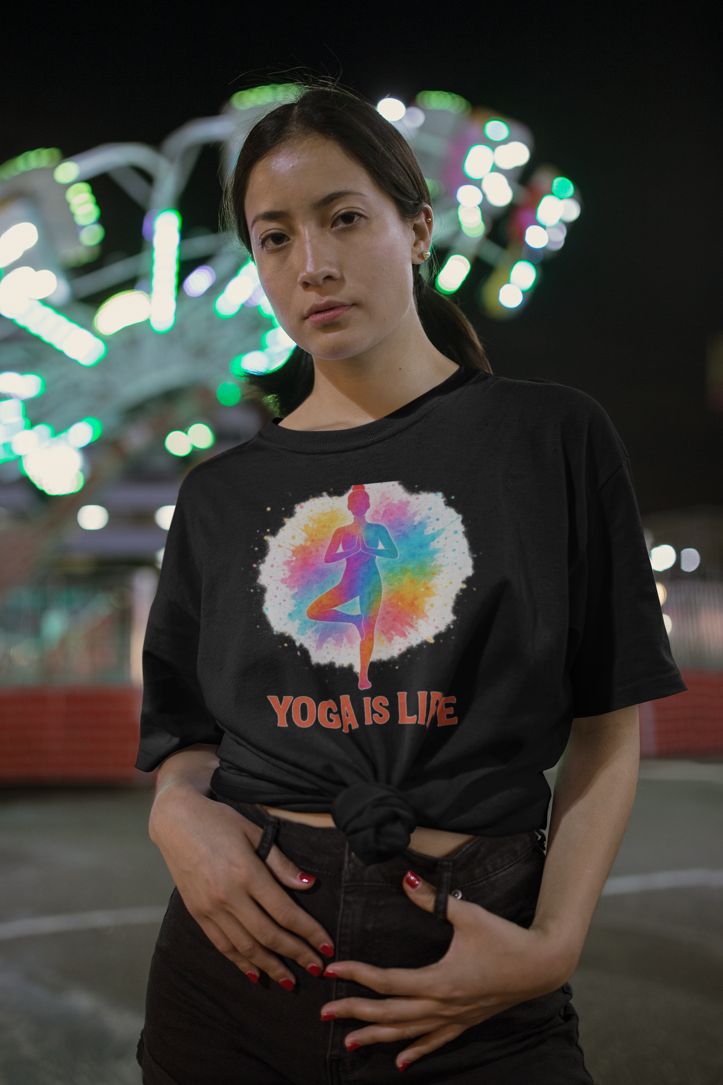 "Yoga Is Life" T-Shirt | Garment-Dyed Yoga Apparel & Wellness Gift