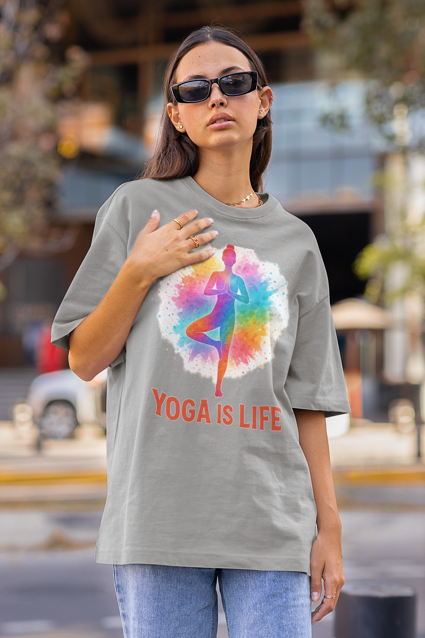 "Yoga Is Life" T-Shirt | Garment-Dyed Yoga Apparel & Wellness Gift