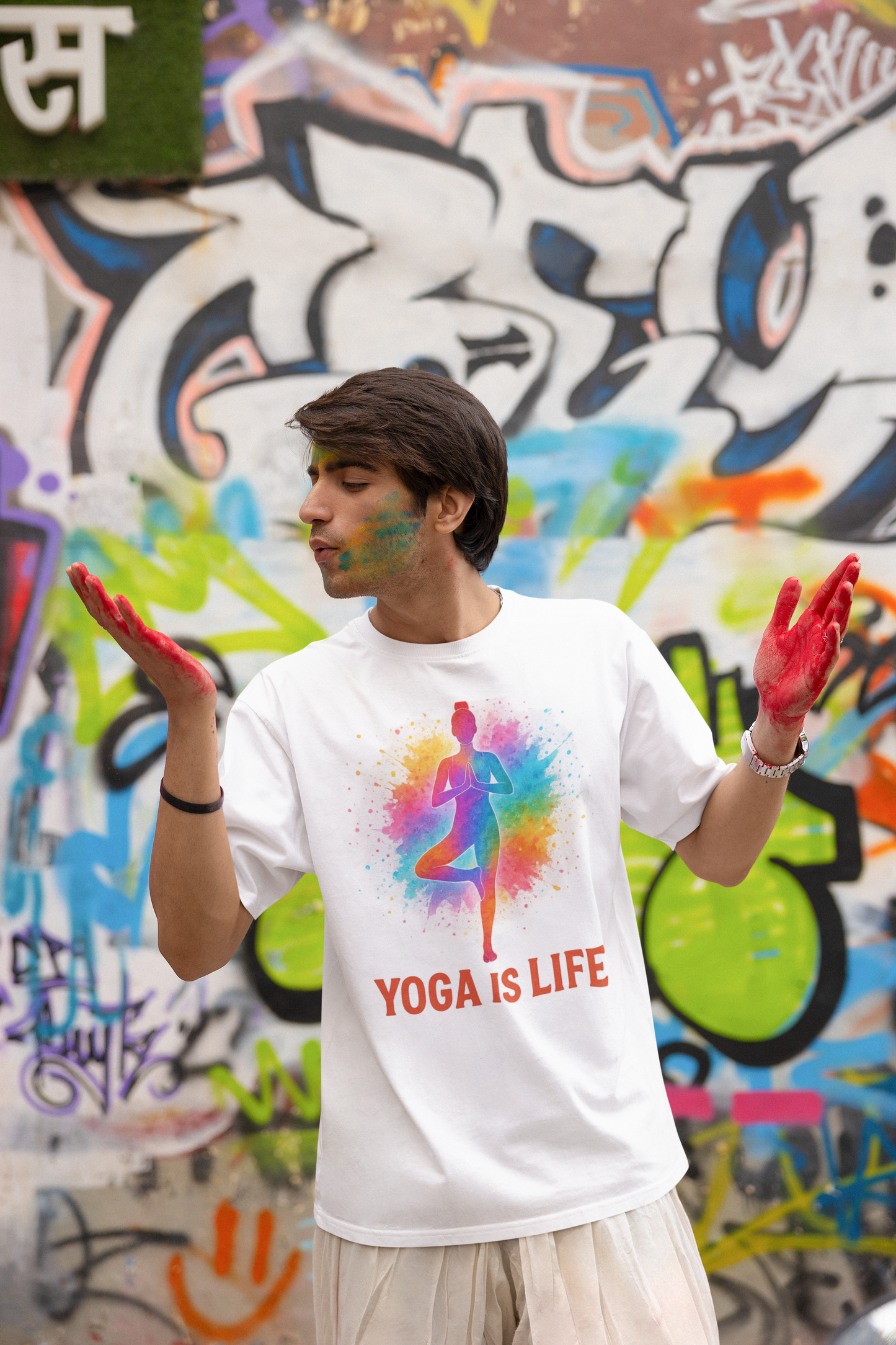 "Yoga Is Life" T-Shirt | Garment-Dyed Yoga Apparel & Wellness Gift