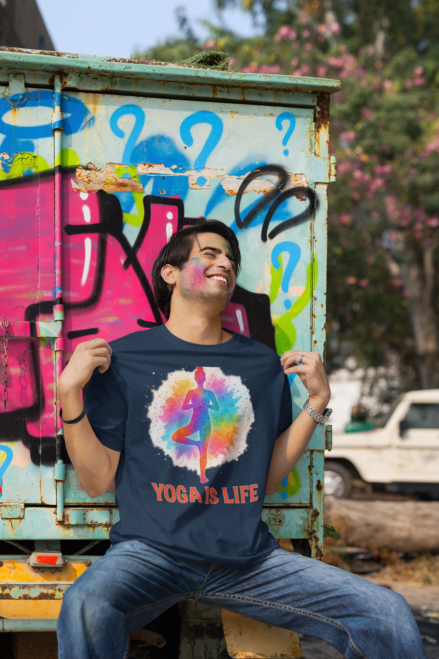 "Yoga Is Life" T-Shirt | Garment-Dyed Yoga Apparel & Wellness Gift
