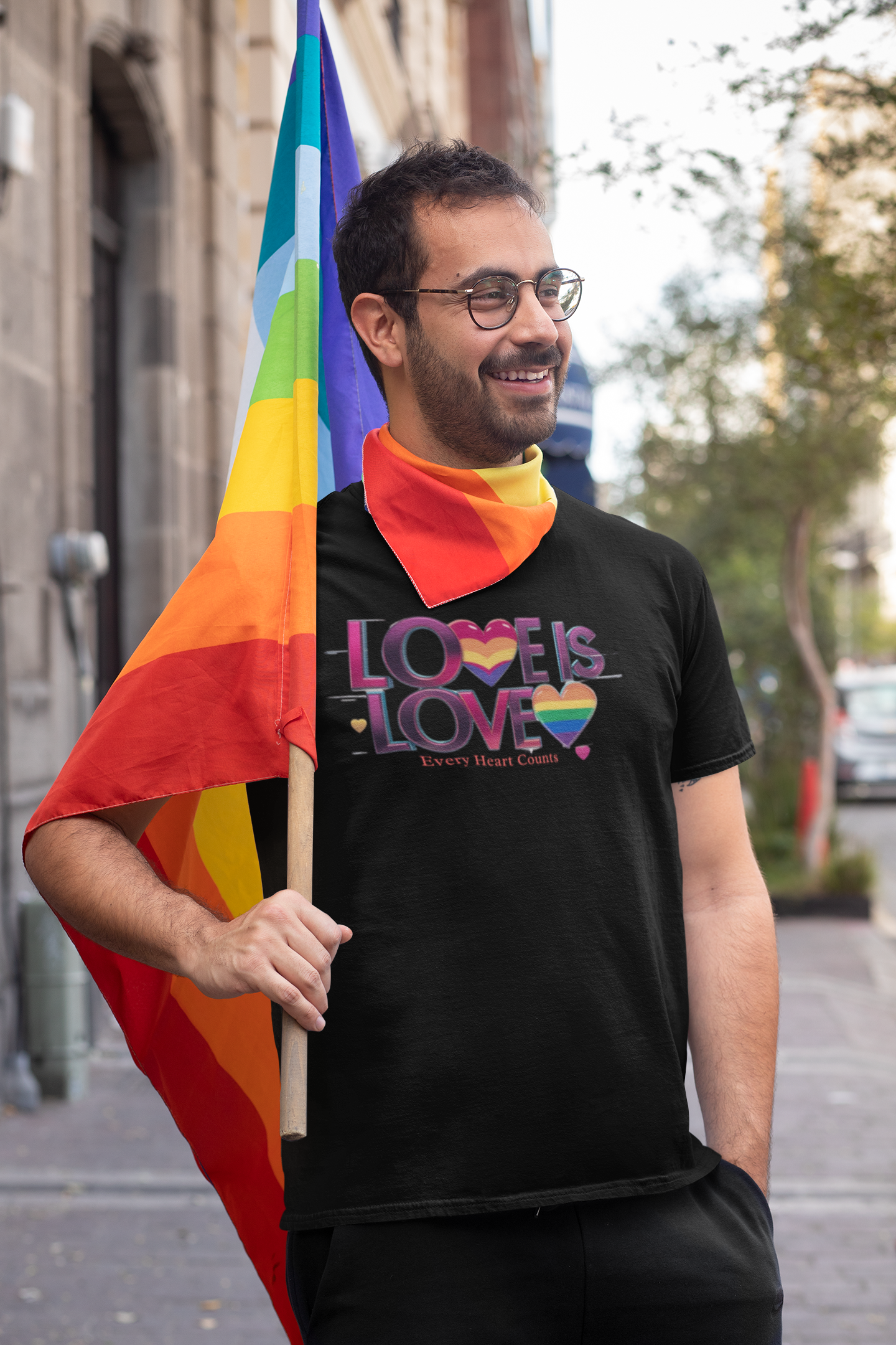 Pride Rainbow Heart T-Shirt | LGBTQ+ Apparel & Love Is Love Tee