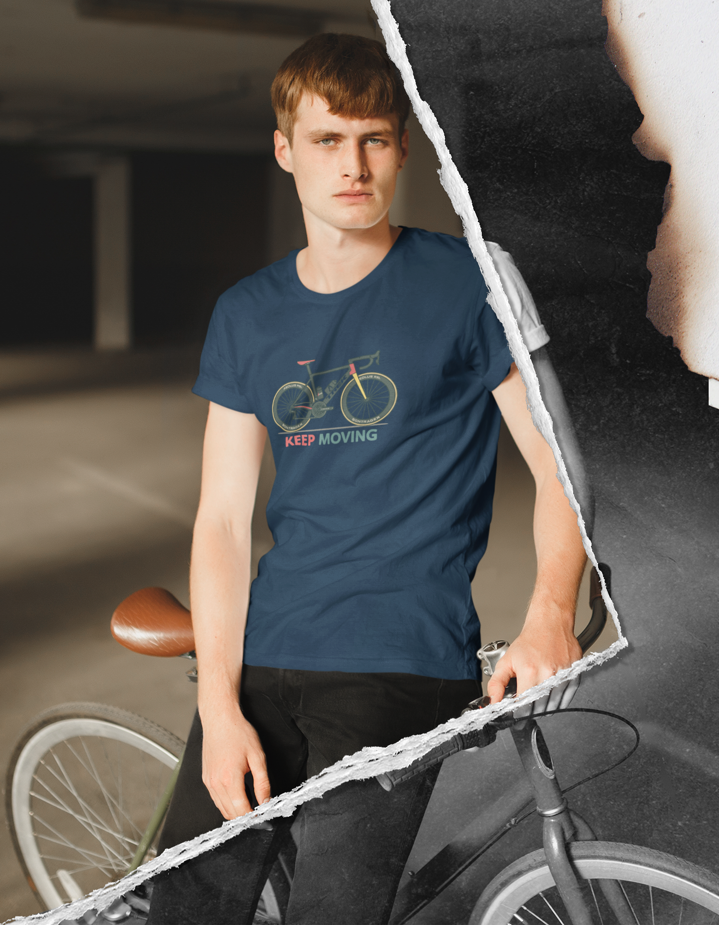 "Keep Moving" Motivational Tee | Unisex Cycling & Fitness Gift