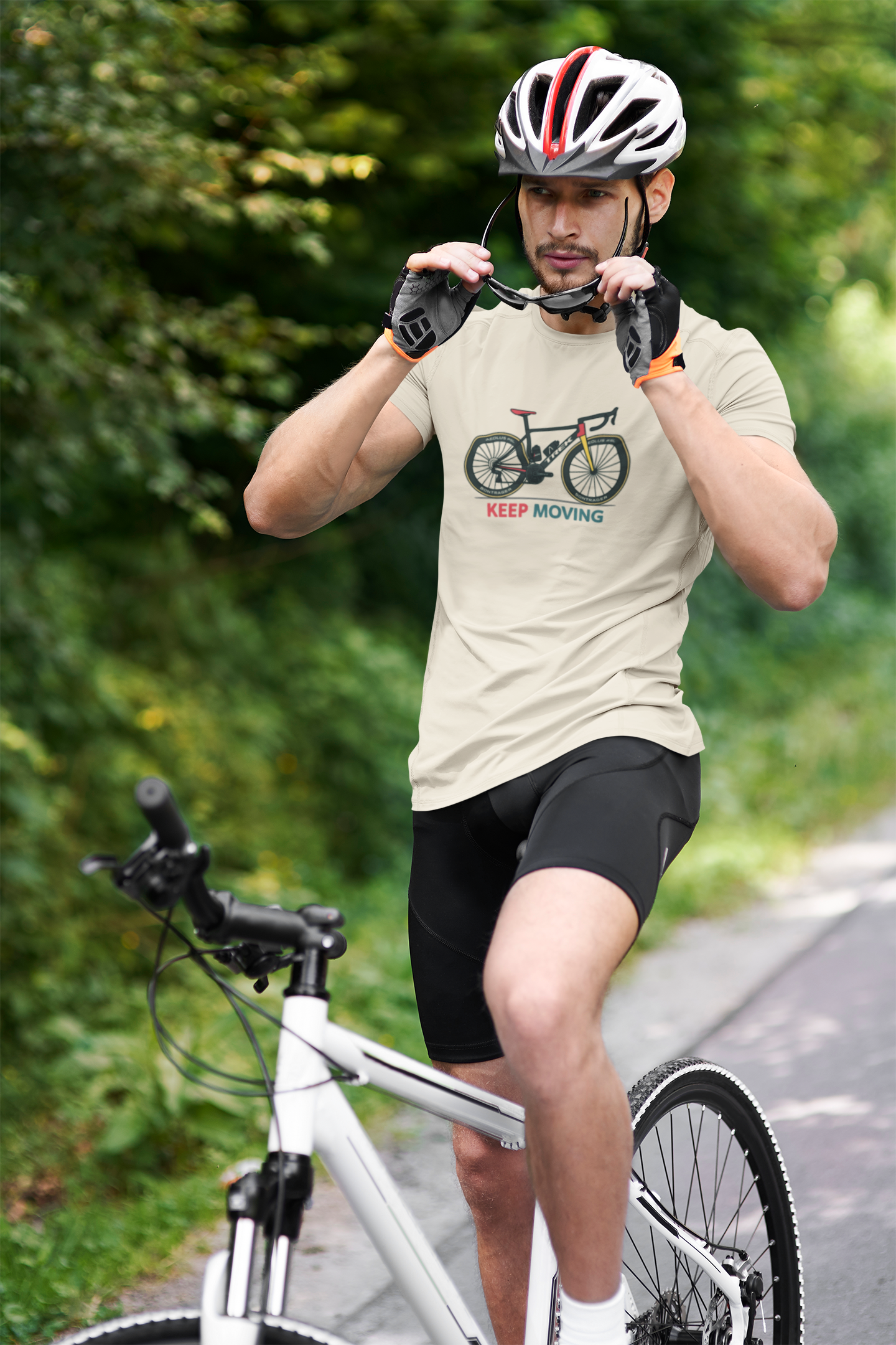 "Keep Moving" Motivational Tee | Unisex Cycling & Fitness Gift