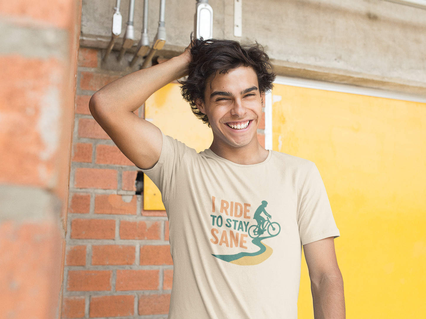 I Ride to Stay Sane" Cycling Tee, Bike Enthusiast Gift