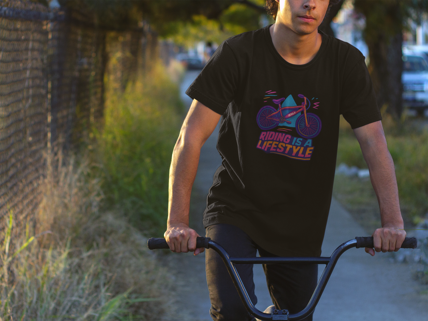 Riding Is a Lifestyle T-Shirt | Vibrant Cycling Tee & Biking Gift