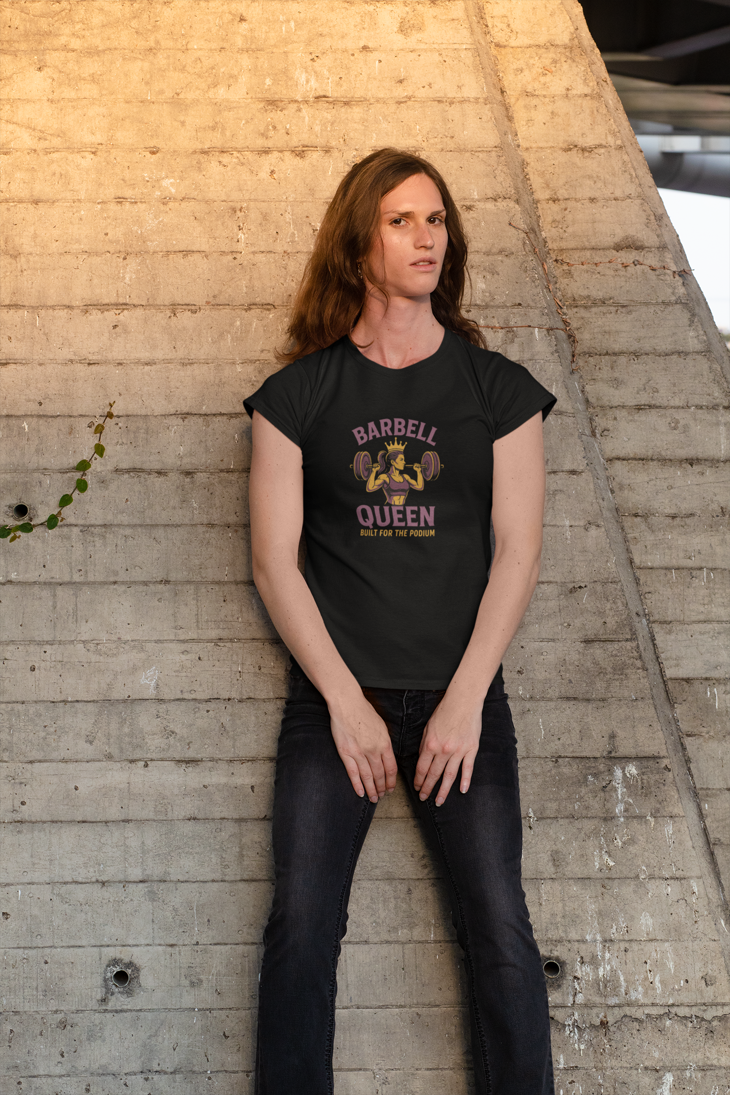 Barbell Queen Women's Gym Tee | Empowering Workout T-Shirt & Fitness Gift