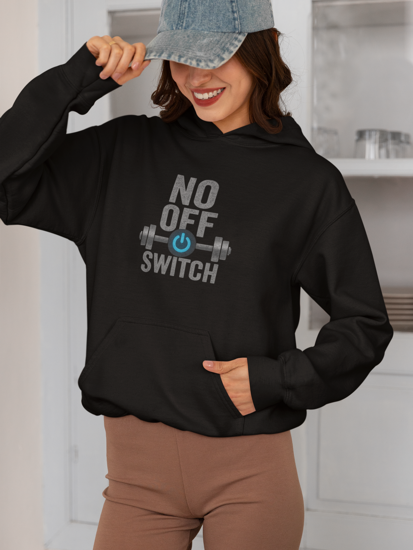 No Off Switch Unisex Hoodie | Motivational Fitness Apparel & Gym Lover Gift