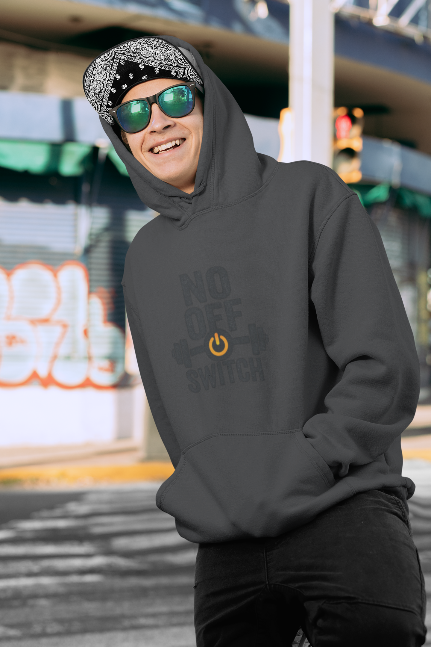 No Off Switch Motivational Hoodie | Unisex Fitness Sweatshirt & Gym Apparel