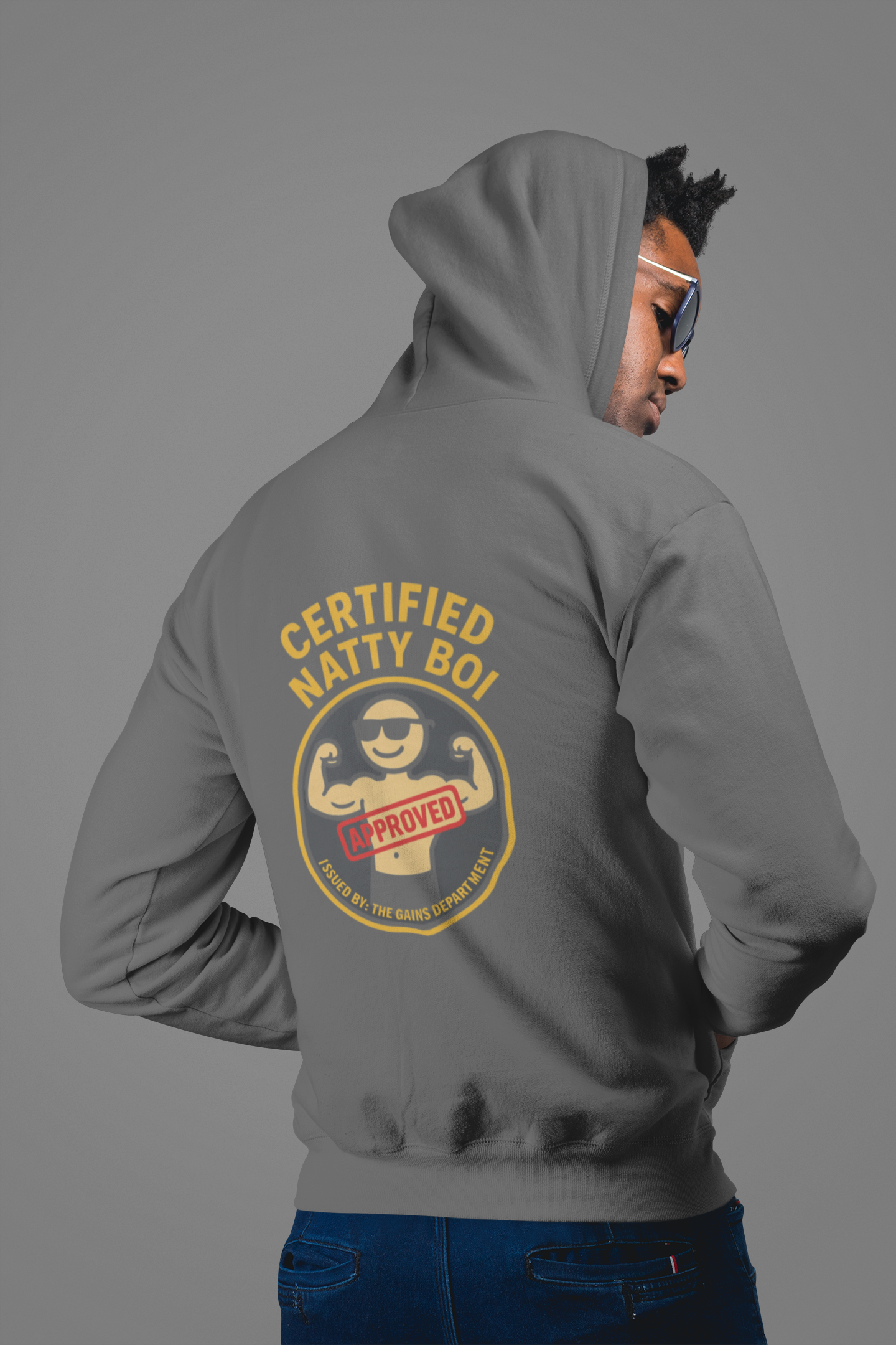 Lifetime Natty Midweight Hoodie | Certified Gym Enthusiast & Fitness Gift