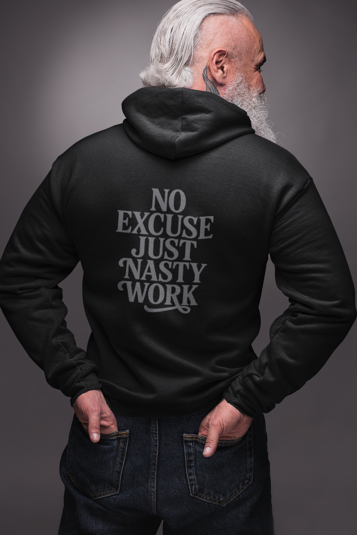 Nasty Work Embroidered Hoodie | Unisex Motivational Sweatshirt, Heavy Blend Gym Gift