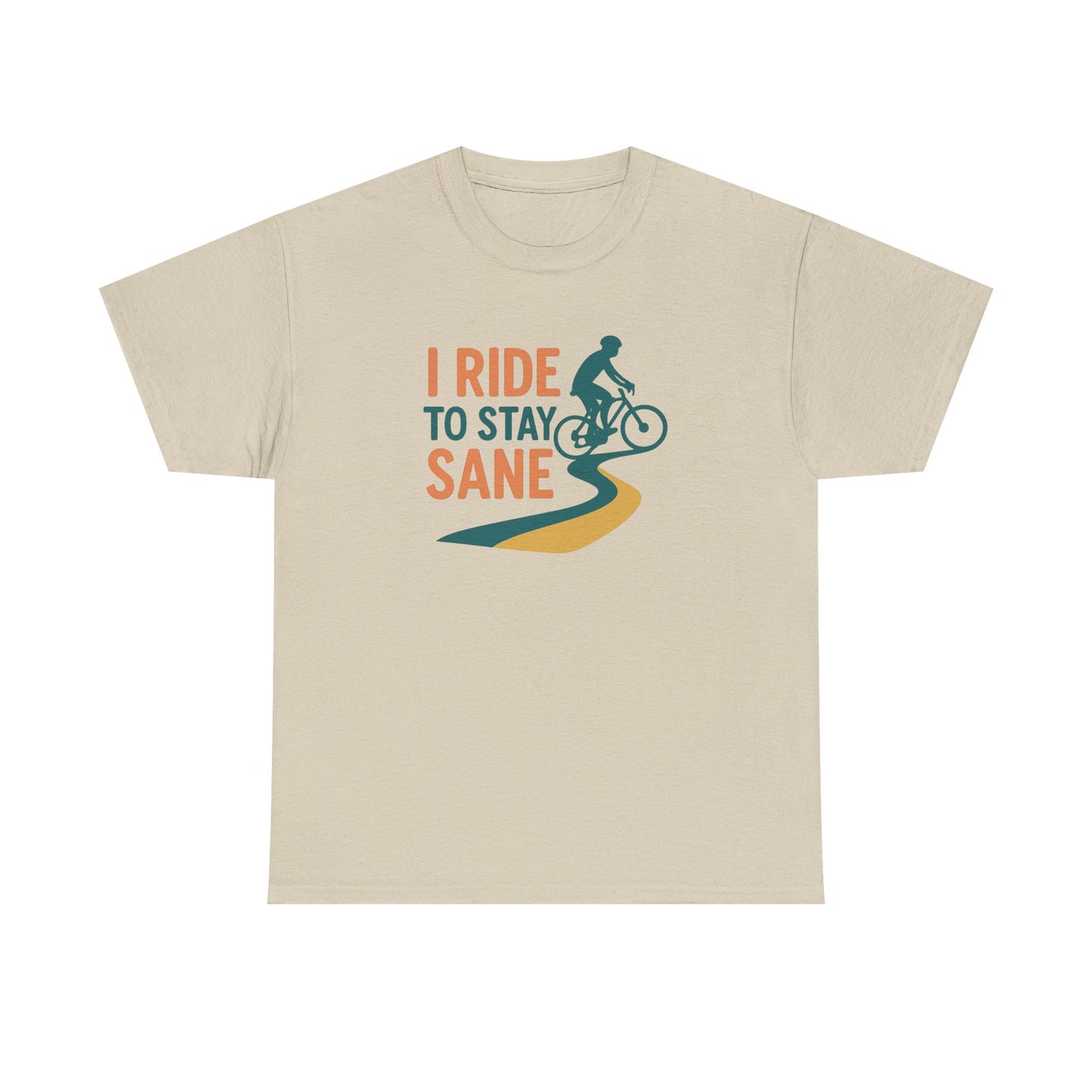 I Ride to Stay Sane" Cycling Tee, Bike Enthusiast Gift