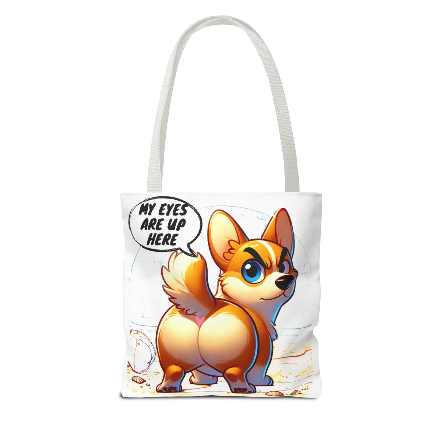 Cute Corgi Tote Bag | Dog Lover Gift, Fun Reusable Shopping Bag, Pet Owner Beach Tote