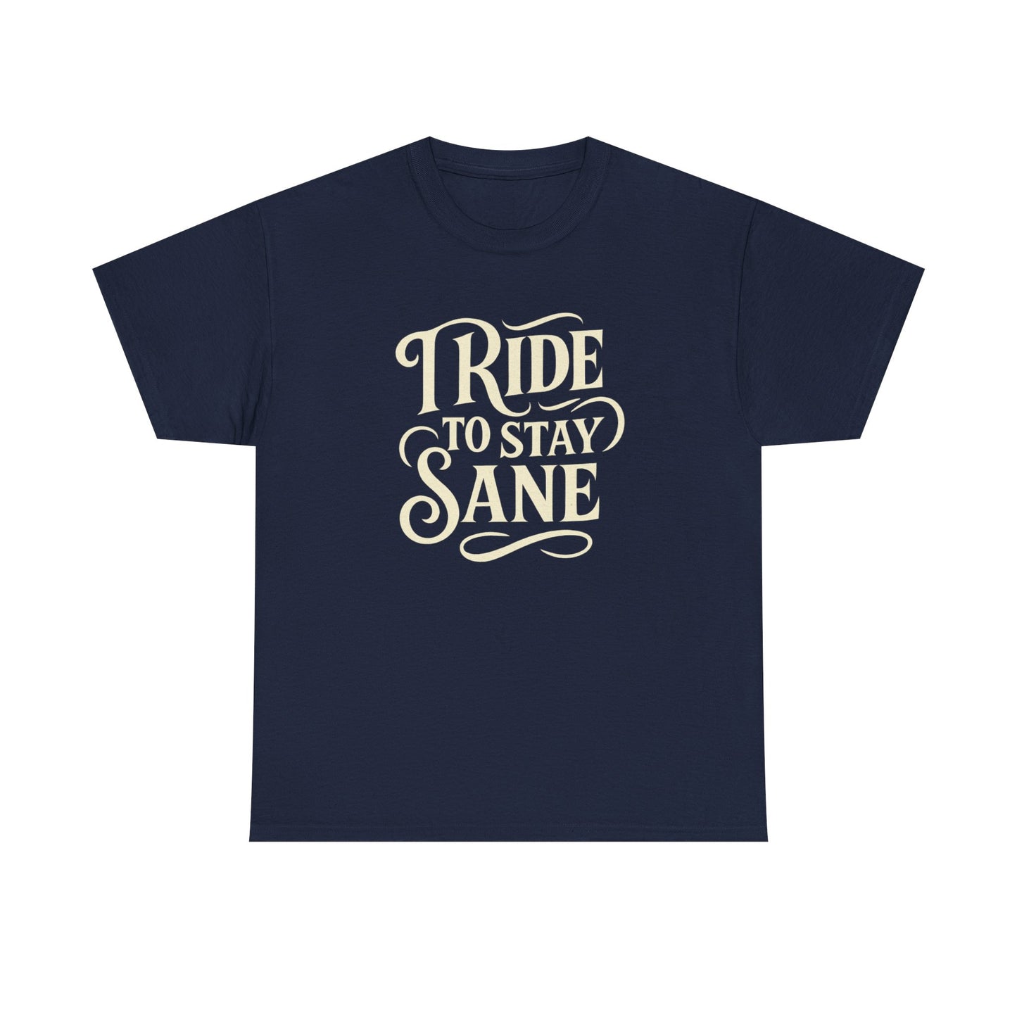 Ride to Stay Sane" Retro Biker Tee, Gift for Motorcyclists