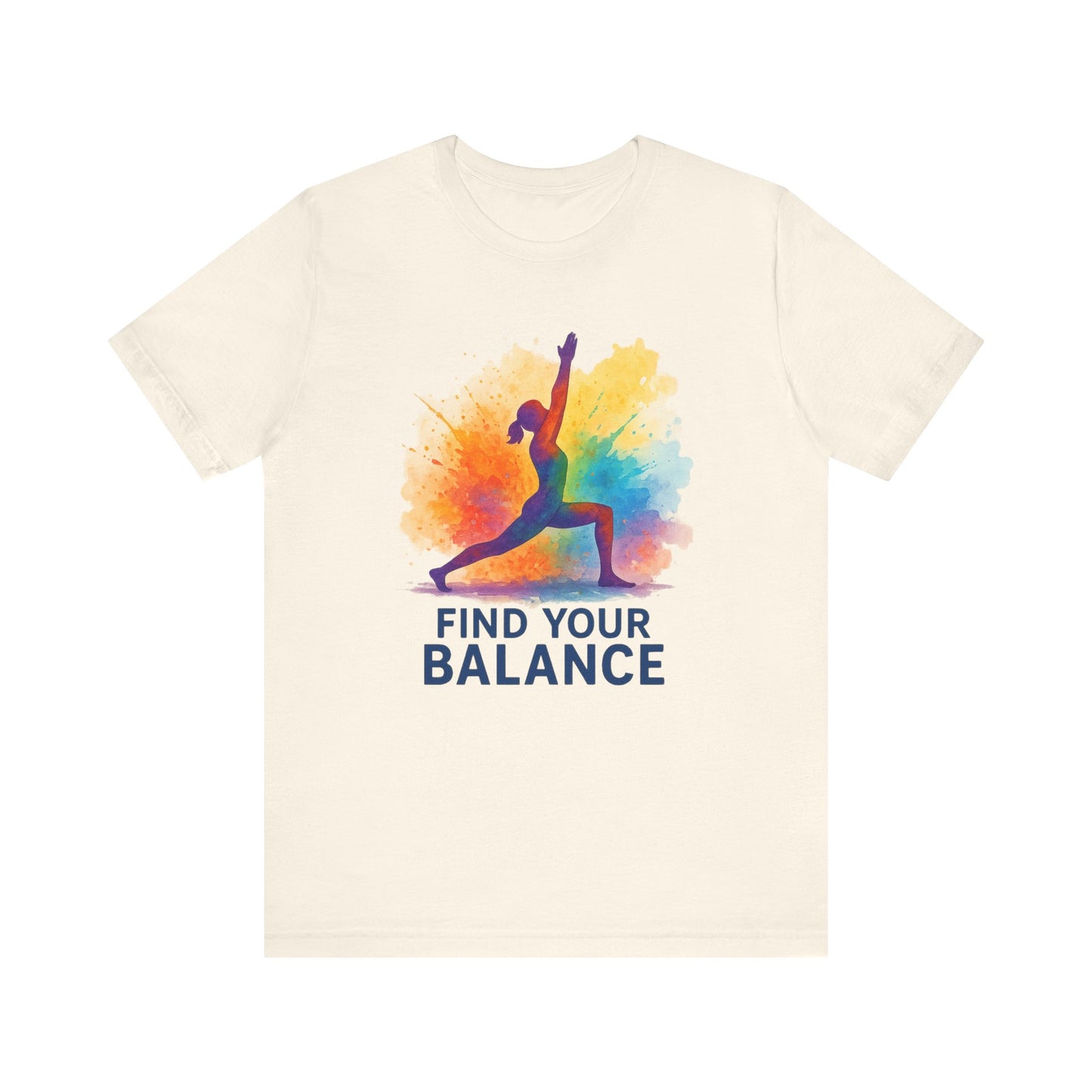 Colorful Yoga T-Shirt | Unisex Fitness Shirt, Mindfulness & Wellness Gift