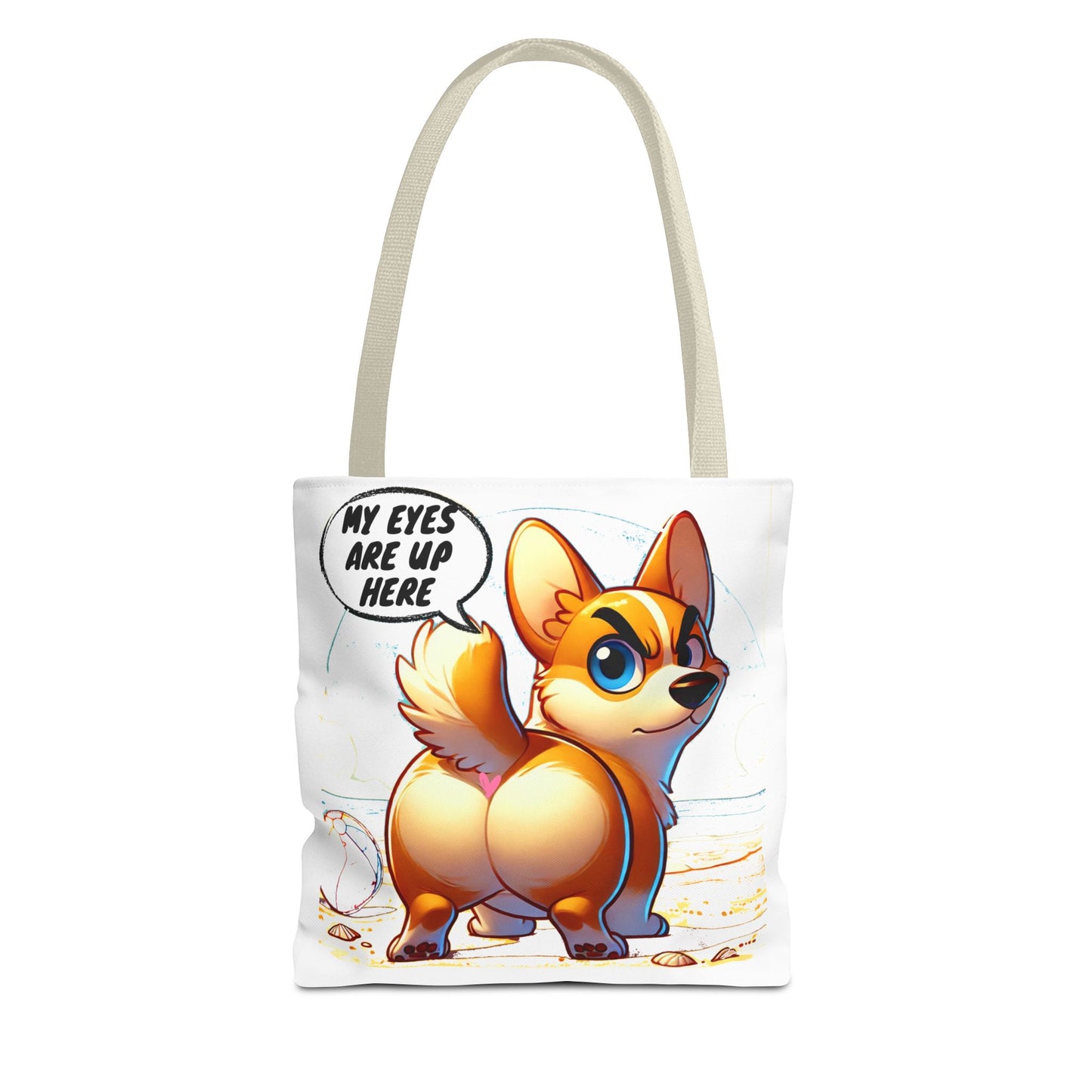 Cute Corgi Tote Bag | Dog Lover Gift, Fun Reusable Shopping Bag, Pet Owner Beach Tote