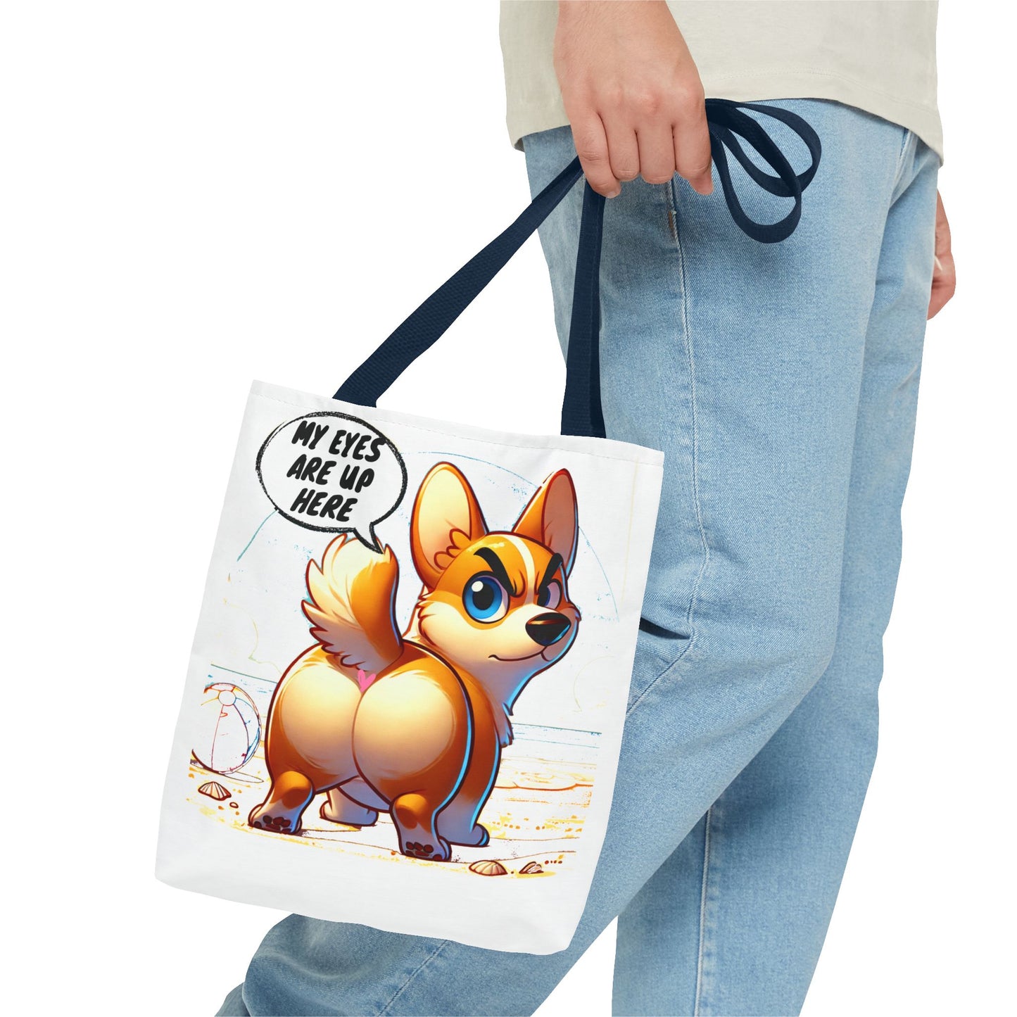 Cute Corgi Tote Bag | Dog Lover Gift, Fun Reusable Shopping Bag, Pet Owner Beach Tote