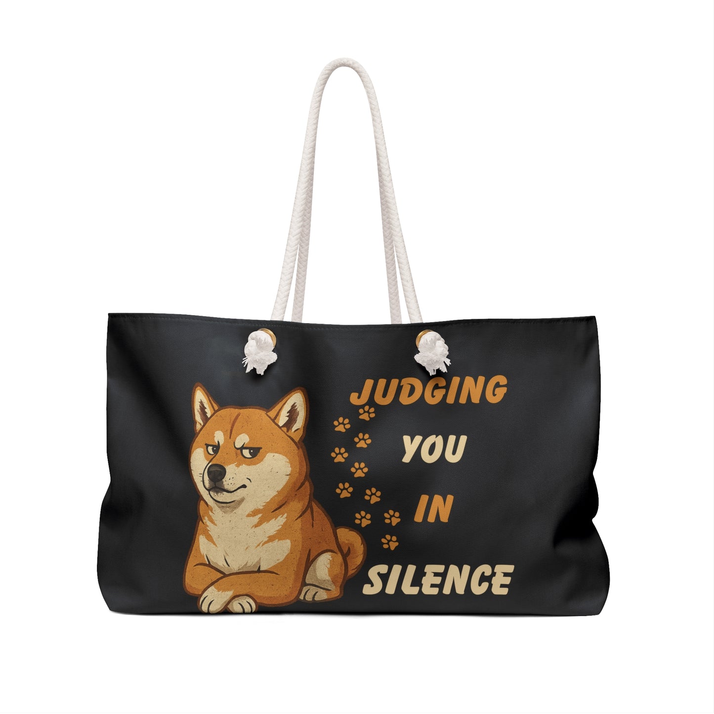 Shiba Inu Weekender Bag | Fun Dog Lover Travel Tote & Pet Owner Gift