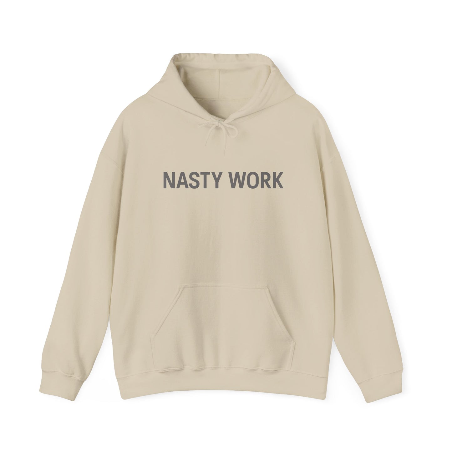 Nasty Work Embroidered Hoodie | Unisex Motivational Sweatshirt, Heavy Blend Gym Gift