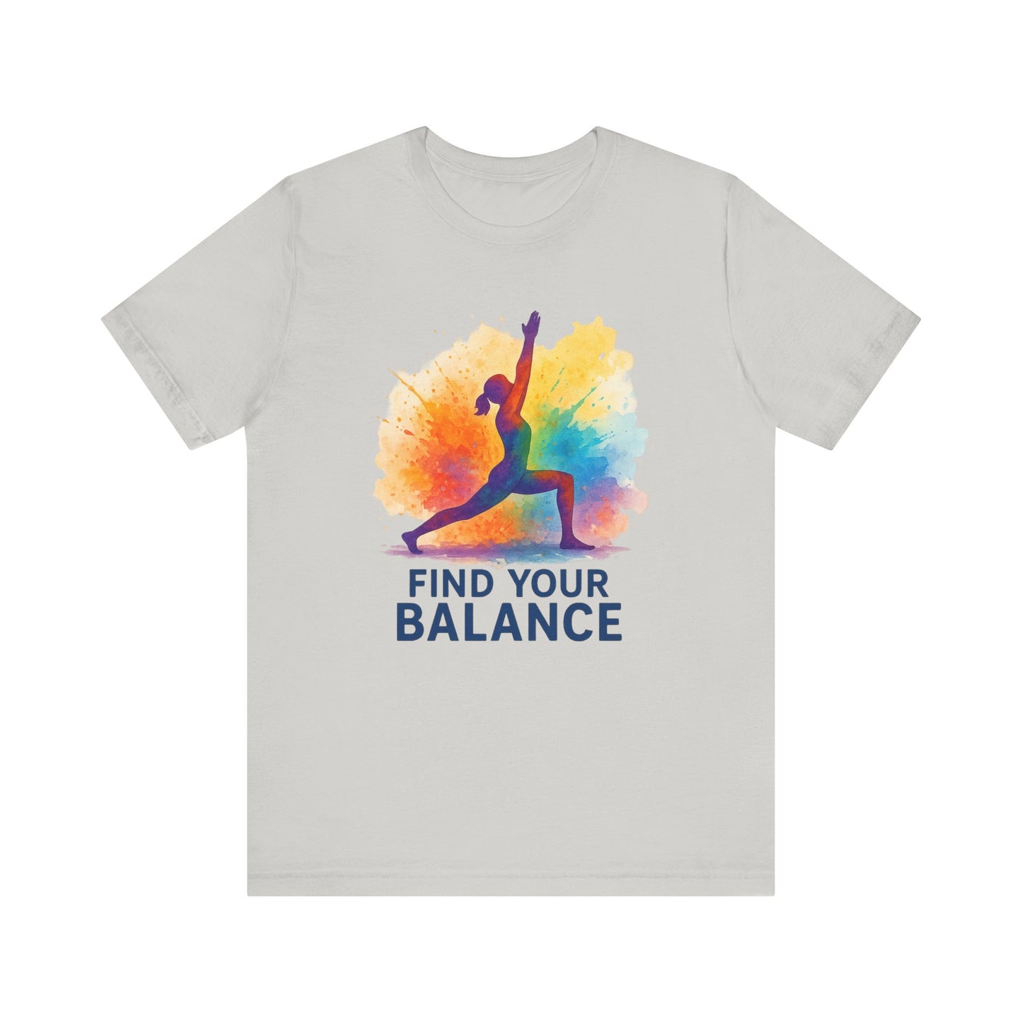 Colorful Yoga T-Shirt | Unisex Fitness Shirt, Mindfulness & Wellness Gift