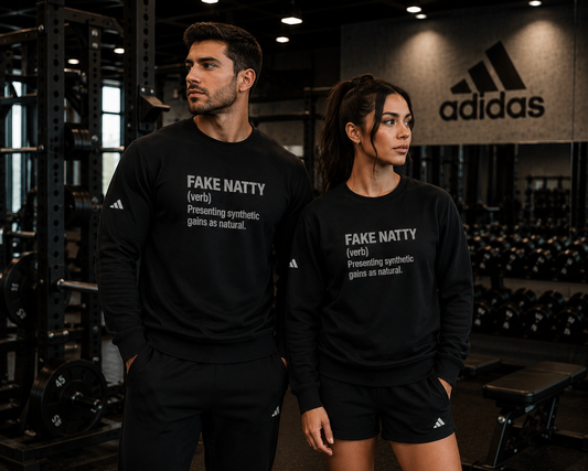 Adidas Fake Natty Crewneck | Gym Humor Sweatshirt