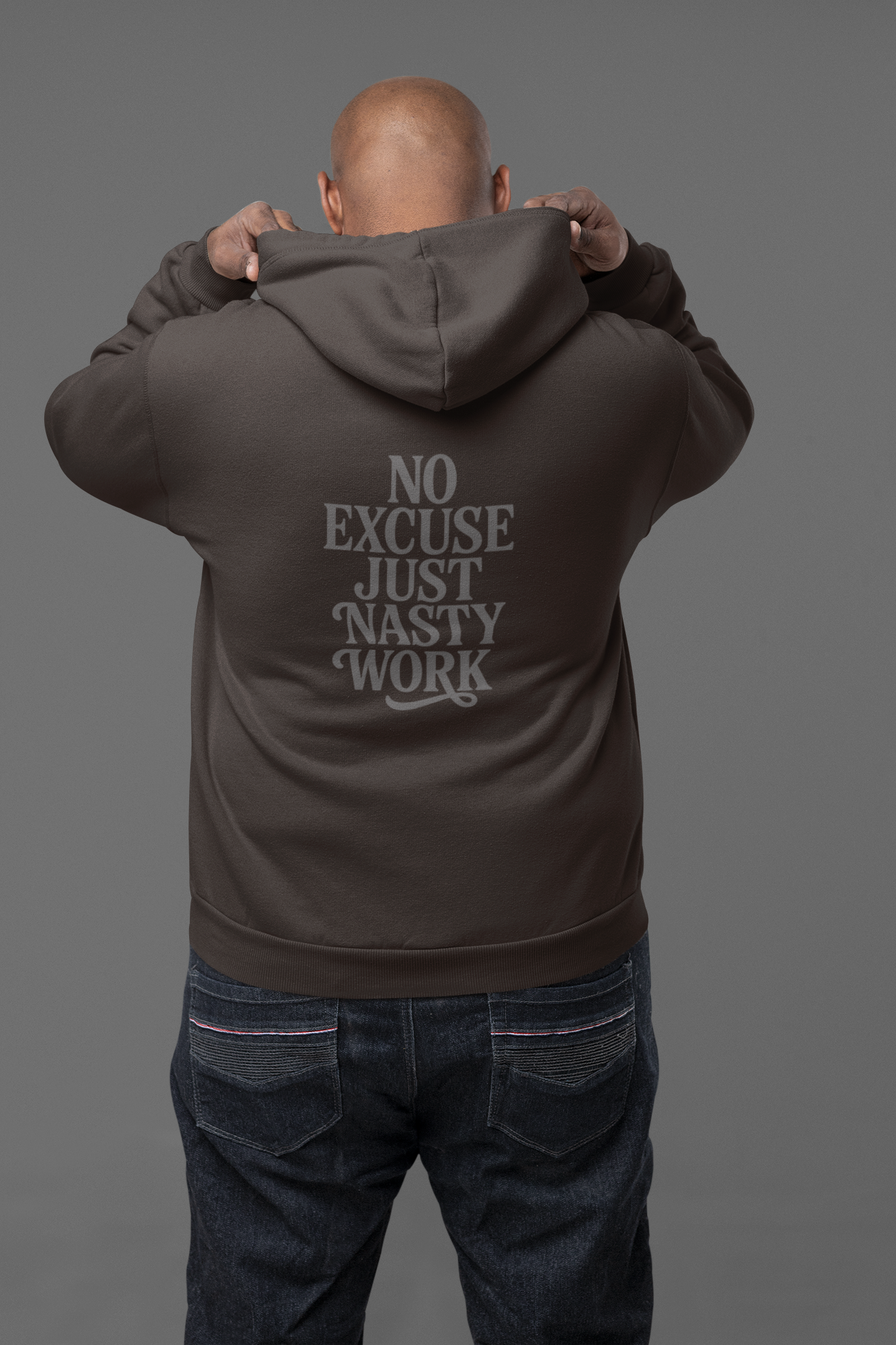 Nasty Work Embroidered Hoodie | Unisex Motivational Sweatshirt, Heavy Blend Gym Gift