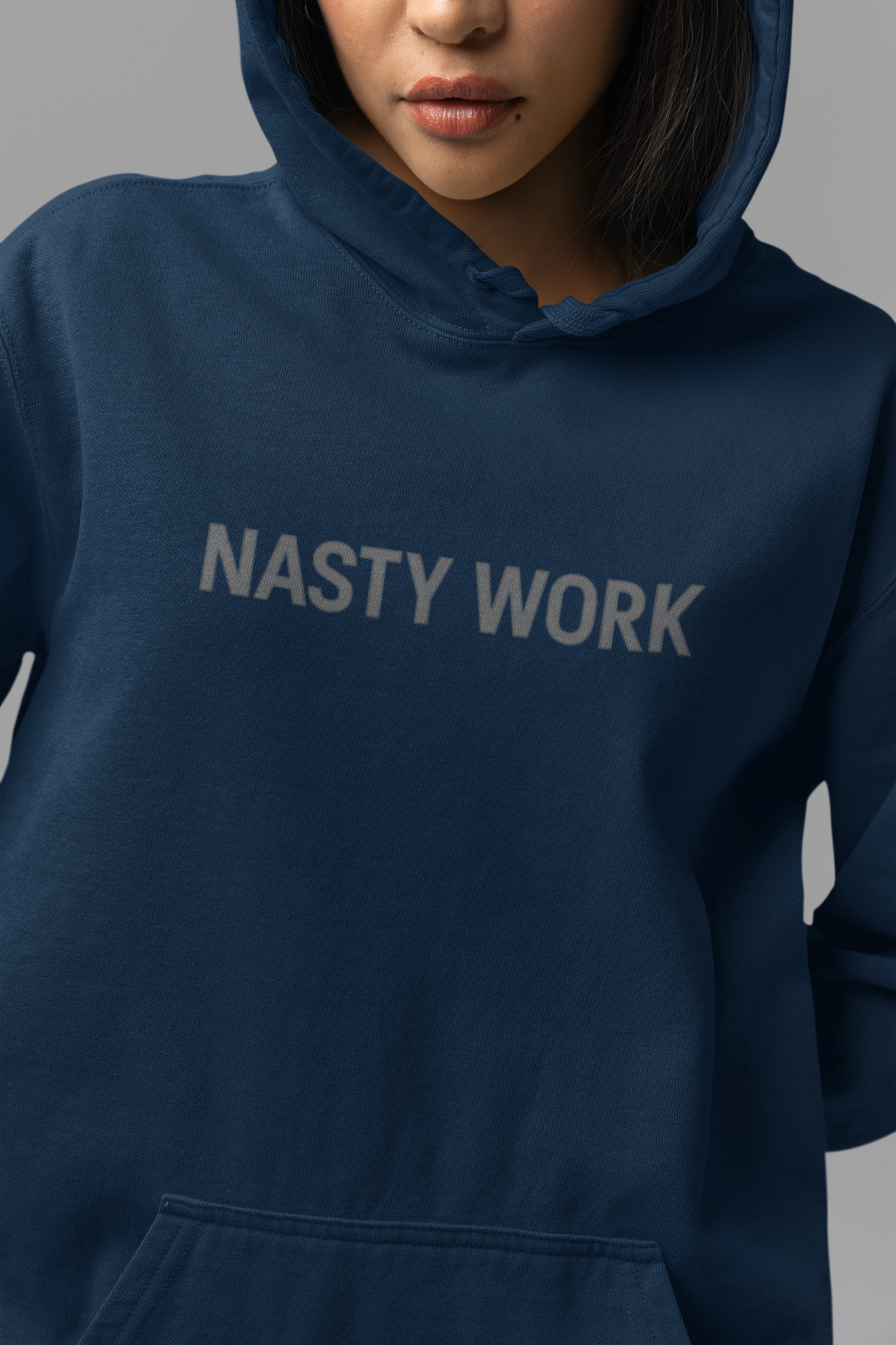 Nasty Work Embroidered Hoodie | Unisex Motivational Sweatshirt, Heavy Blend Gym Gift