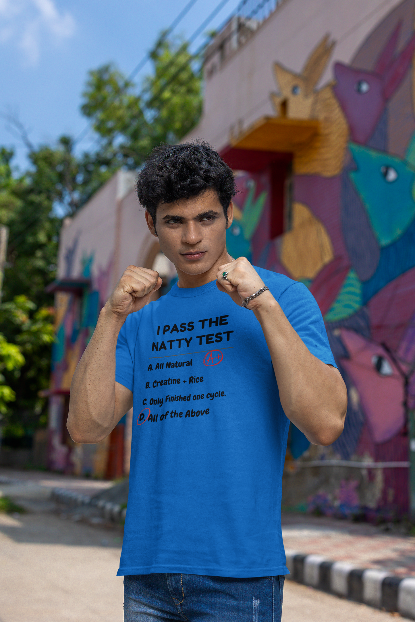 Funny Gym Humor Tee - "I Pass The Natty Test" Short Sleeve Unisex Shirt