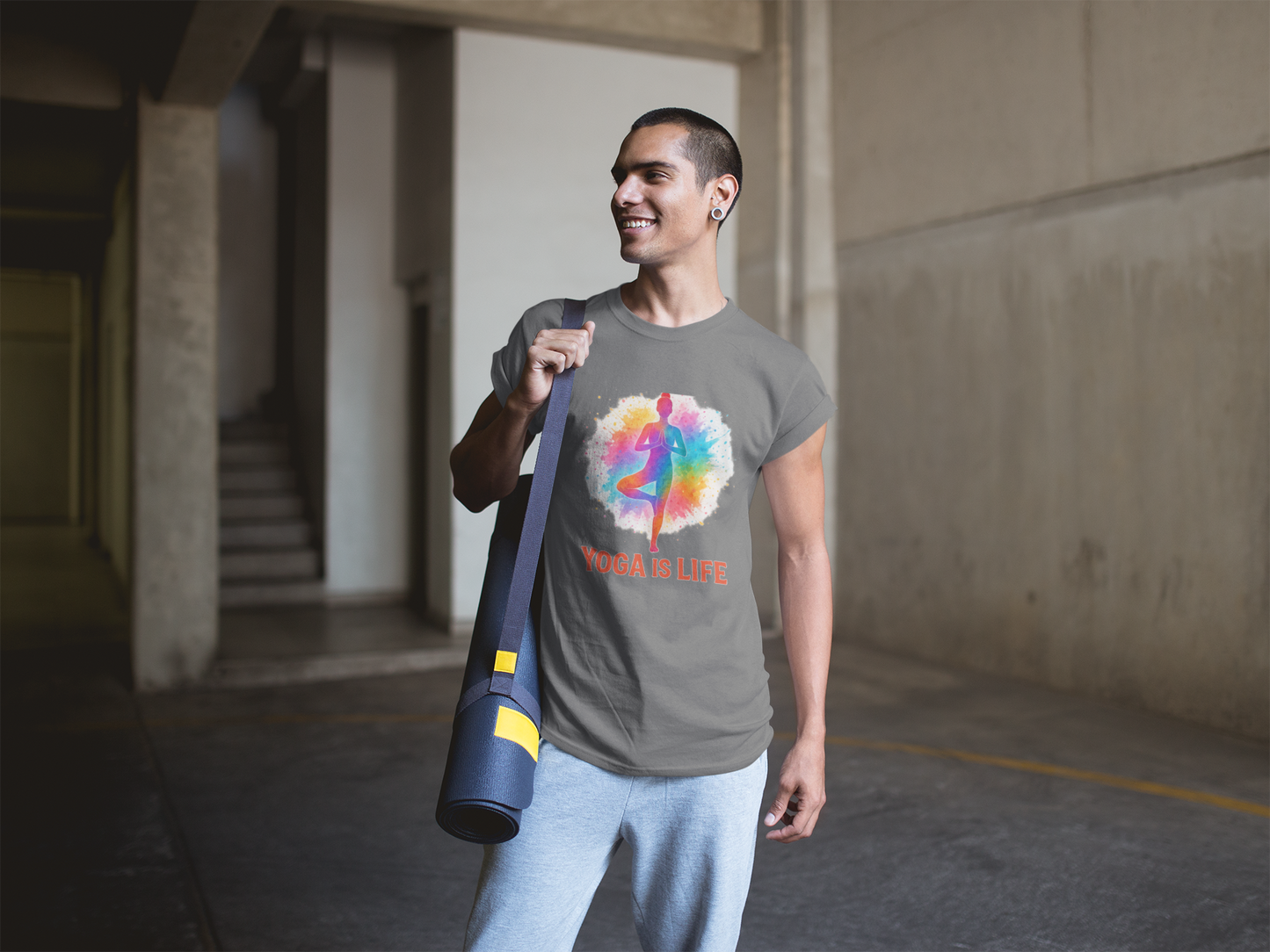 "Yoga Is Life" T-Shirt | Garment-Dyed Yoga Apparel & Wellness Gift