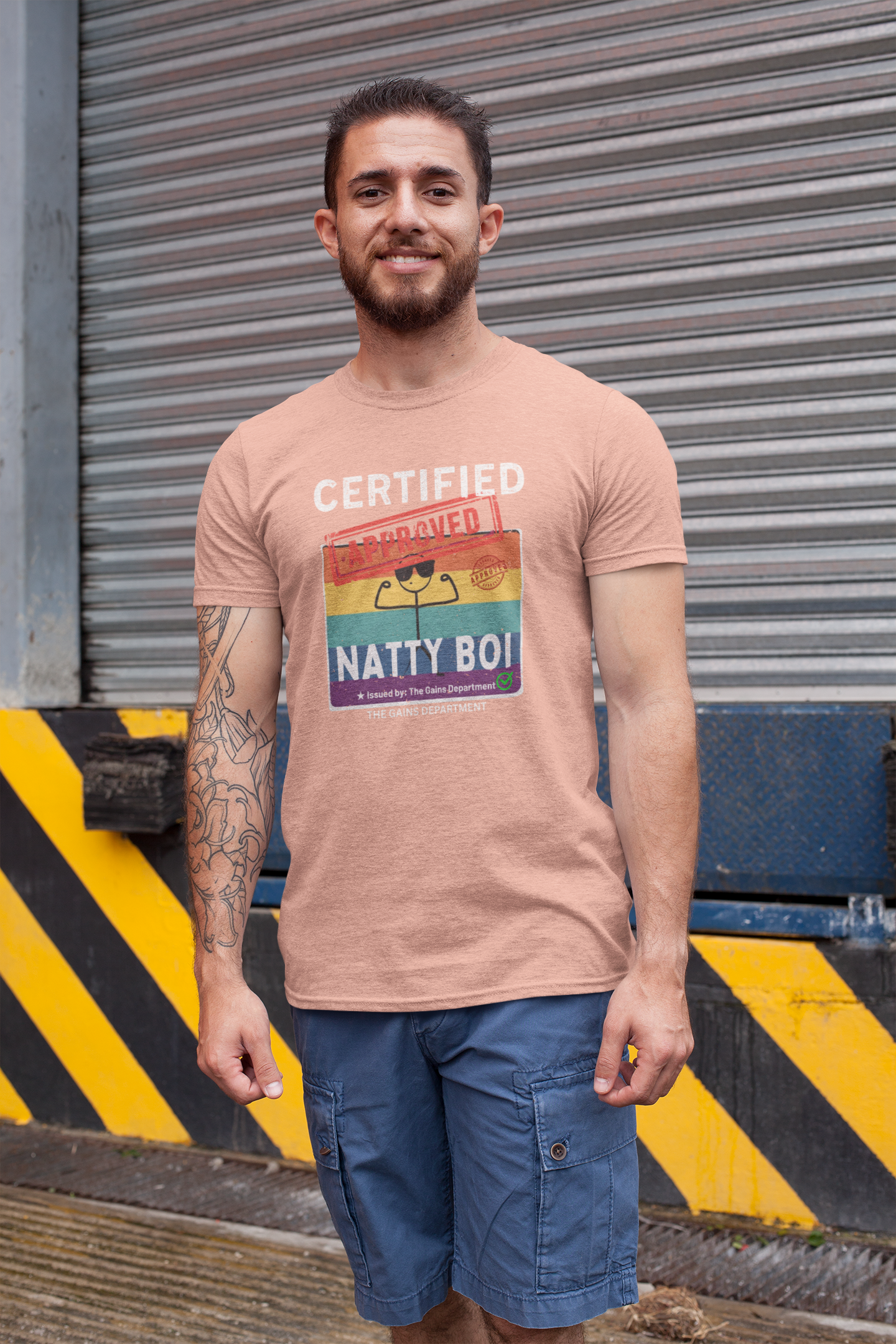 Certified Natty Boi White Font Unisex T-Shirt - Funny Vibe Tee for Fitness Lovers